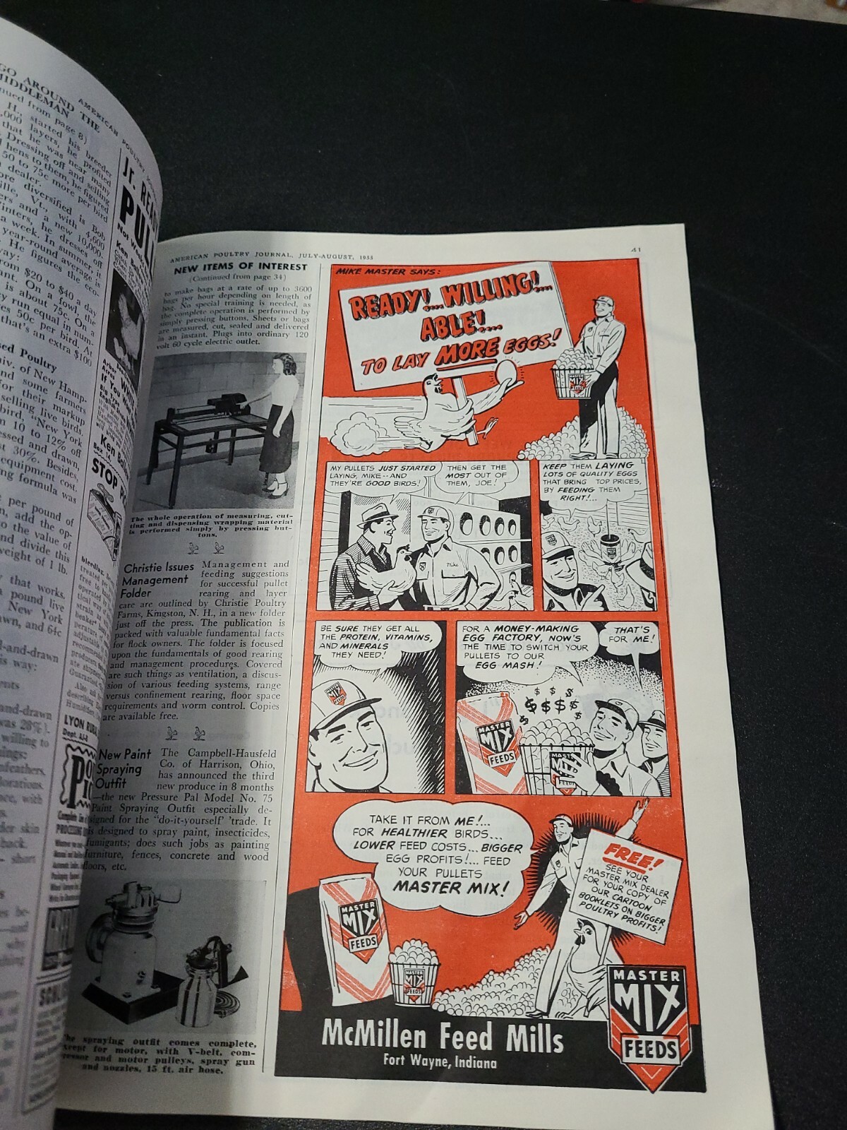 Vintage July August 1955 Poultry Farm Journal Magazine- Many Great Ads