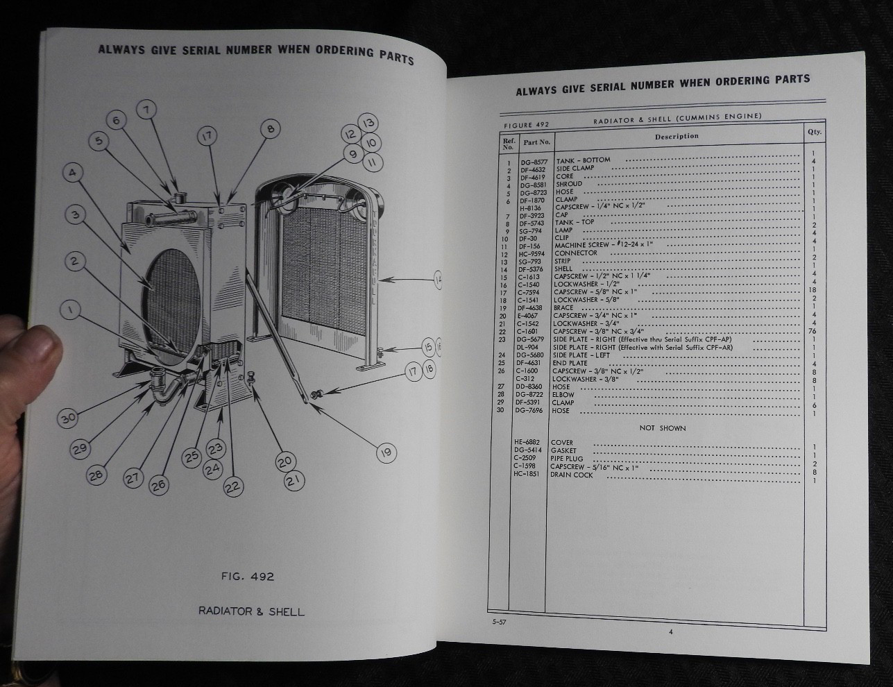 1957 LW LeTourneau-Westinghouse “C Tournapull Tractor” Parts Catalog Manual