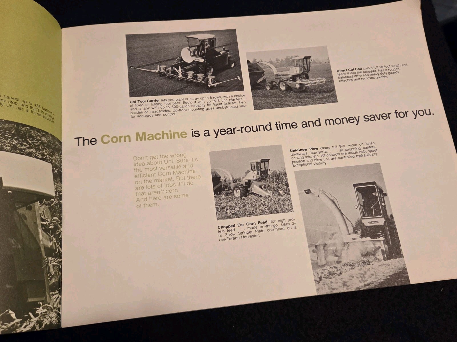 1972 New Idea Corn Machines Advertising Brochure Uni-System Madison South Dakota