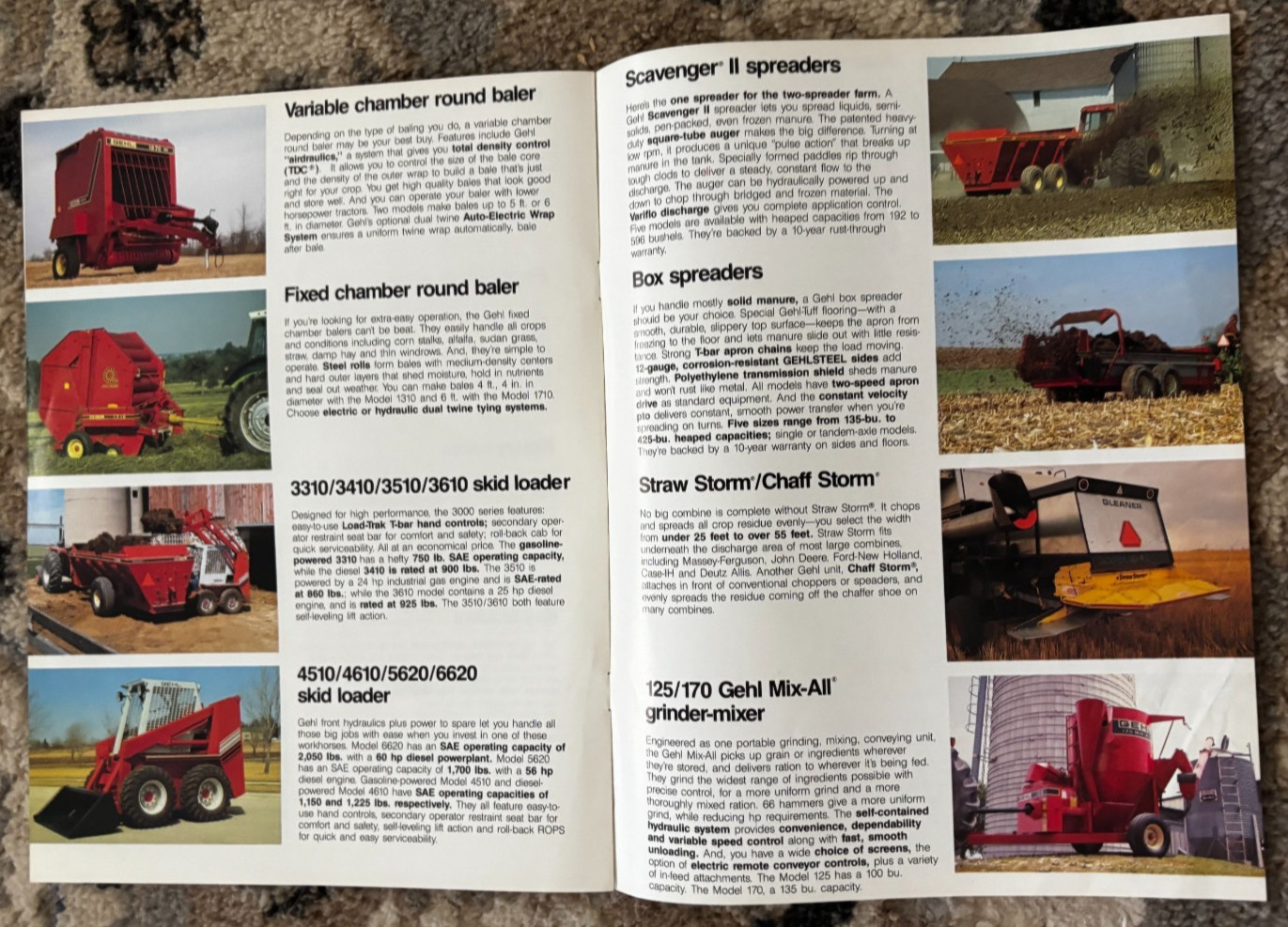 Gehl Farm Equipment Buyers Guide for 1990 Brochure DCPA26