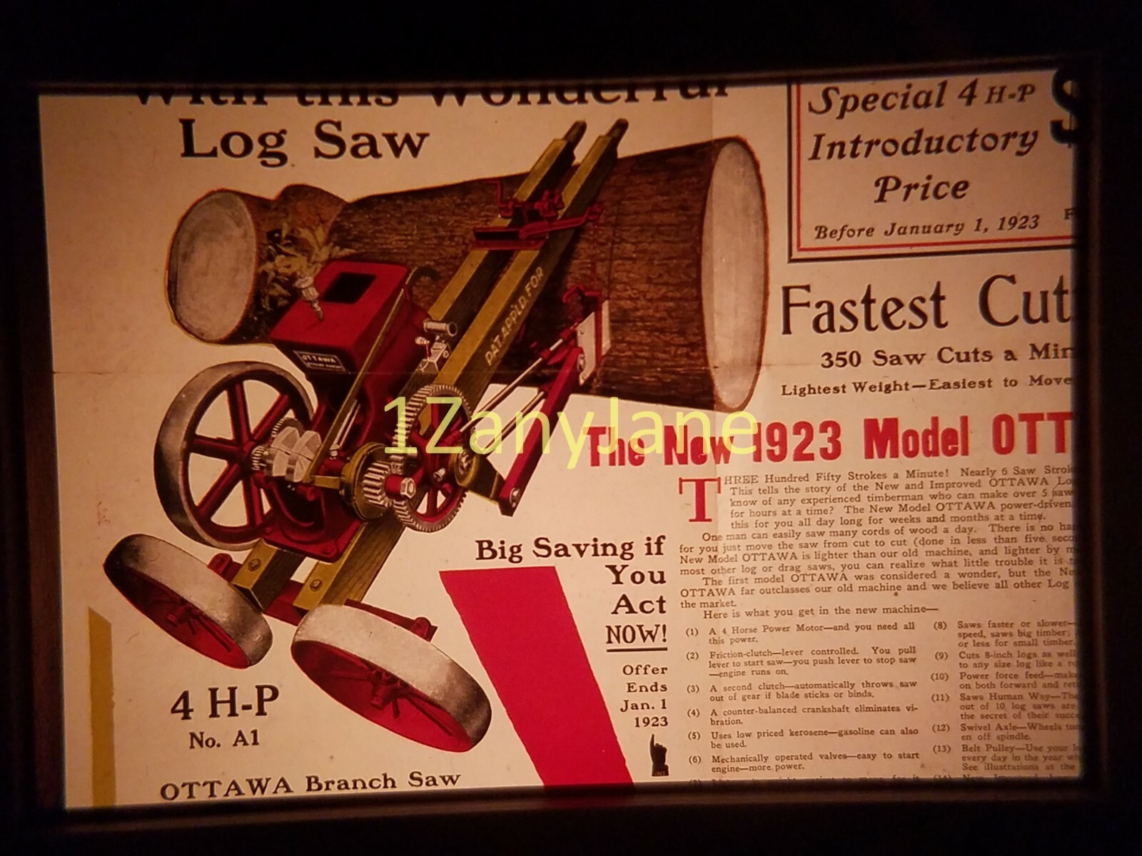 AC4815 35mm Slide of an Allis-Chalmers from MEDIA ARCHIVES OTTAWA BRANCH SAW