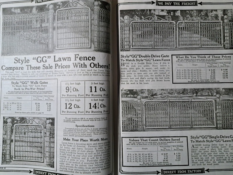 1924 Jim Brown’s Bargain Book of Fencing Gates Steel Posts Barb Wire Roofing