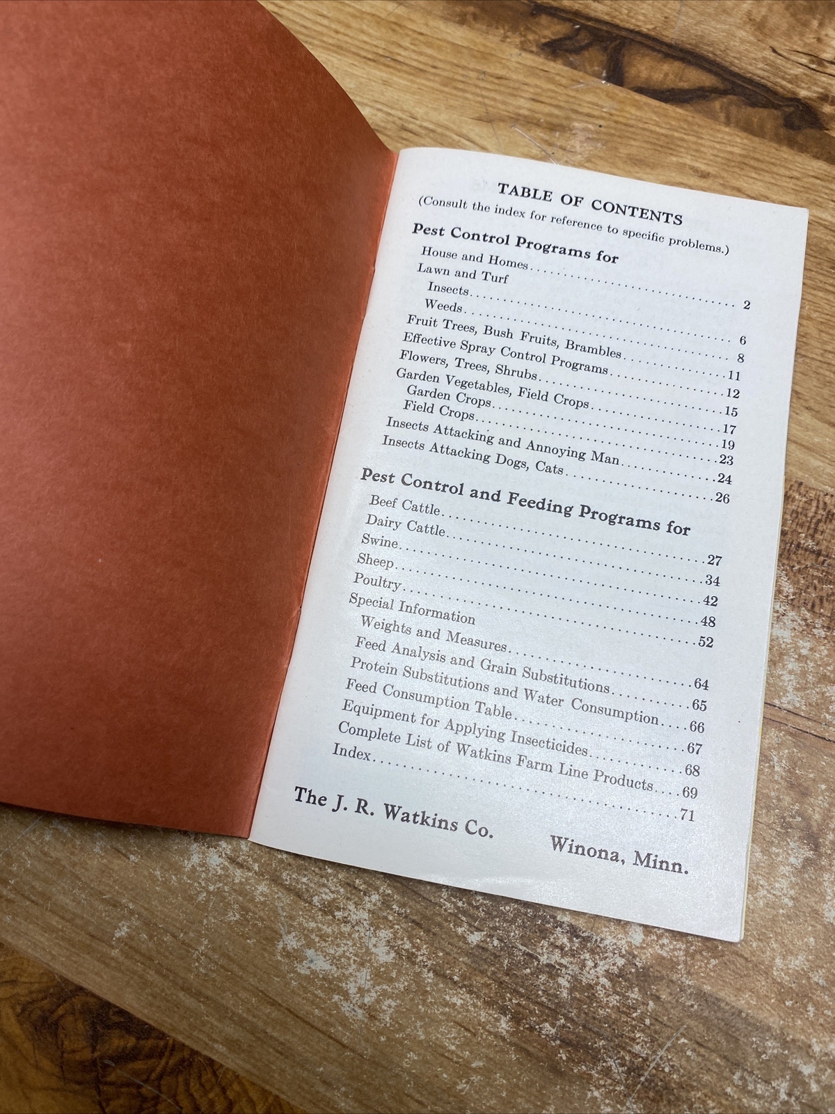 Vintage Brochure 1940’s FARM GUIDE, J R Watkins Pest Control, Animal Health