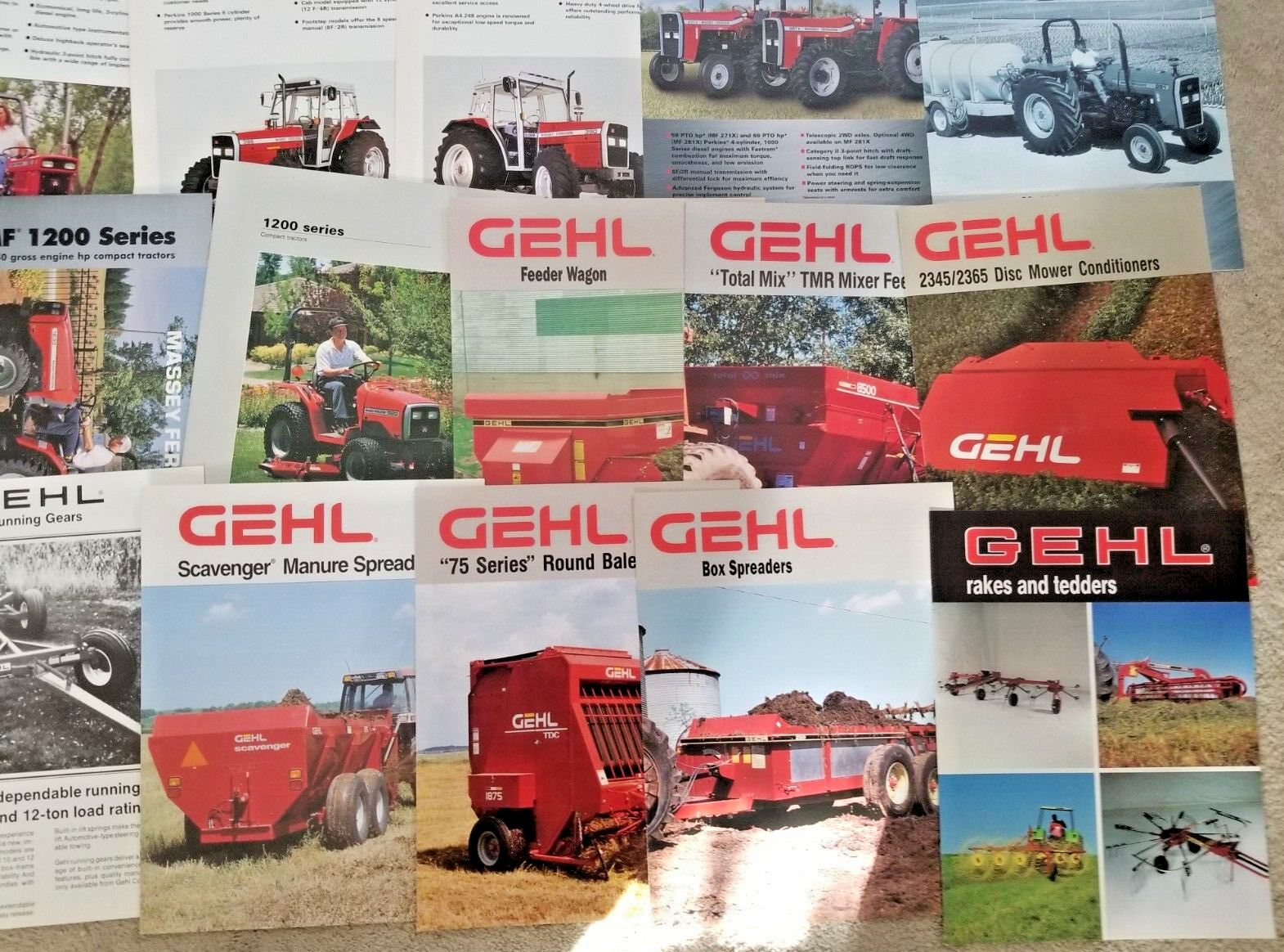 10 Pounds Of Tractor and Implement Brochures/Spec Sheets – 150+ 1980’s and Up