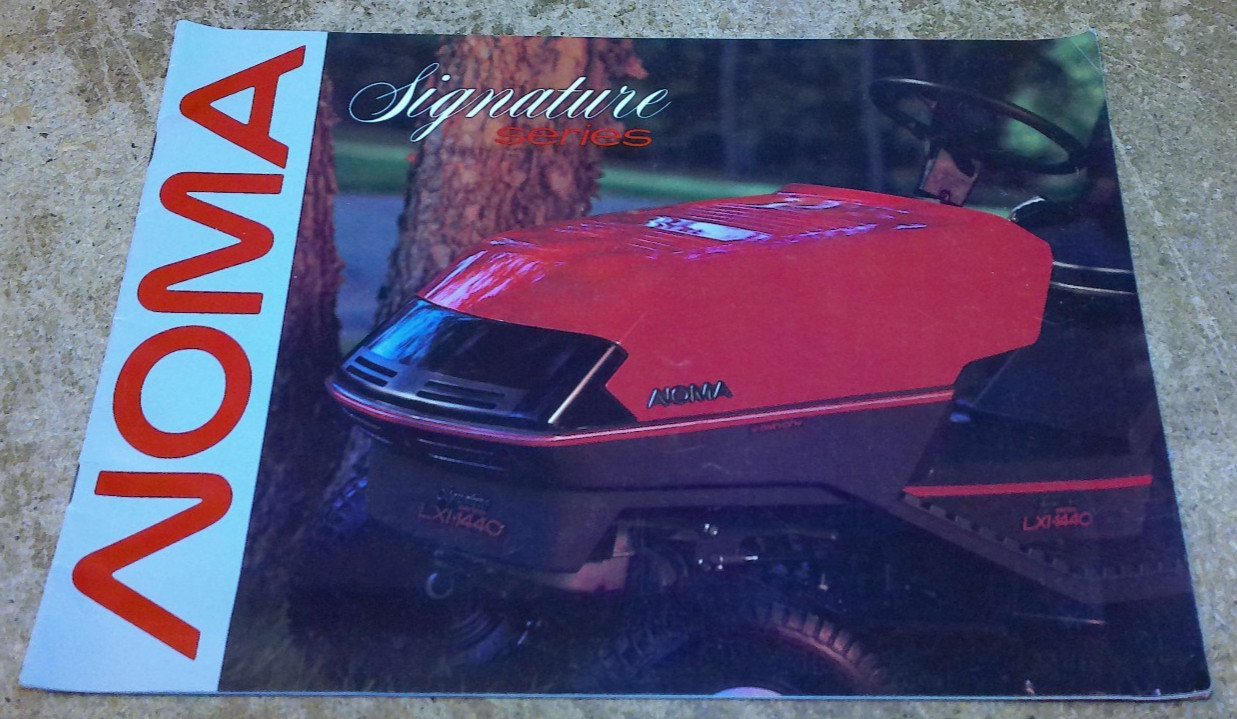 noma signature series lawn mowers brochure in very good shape used