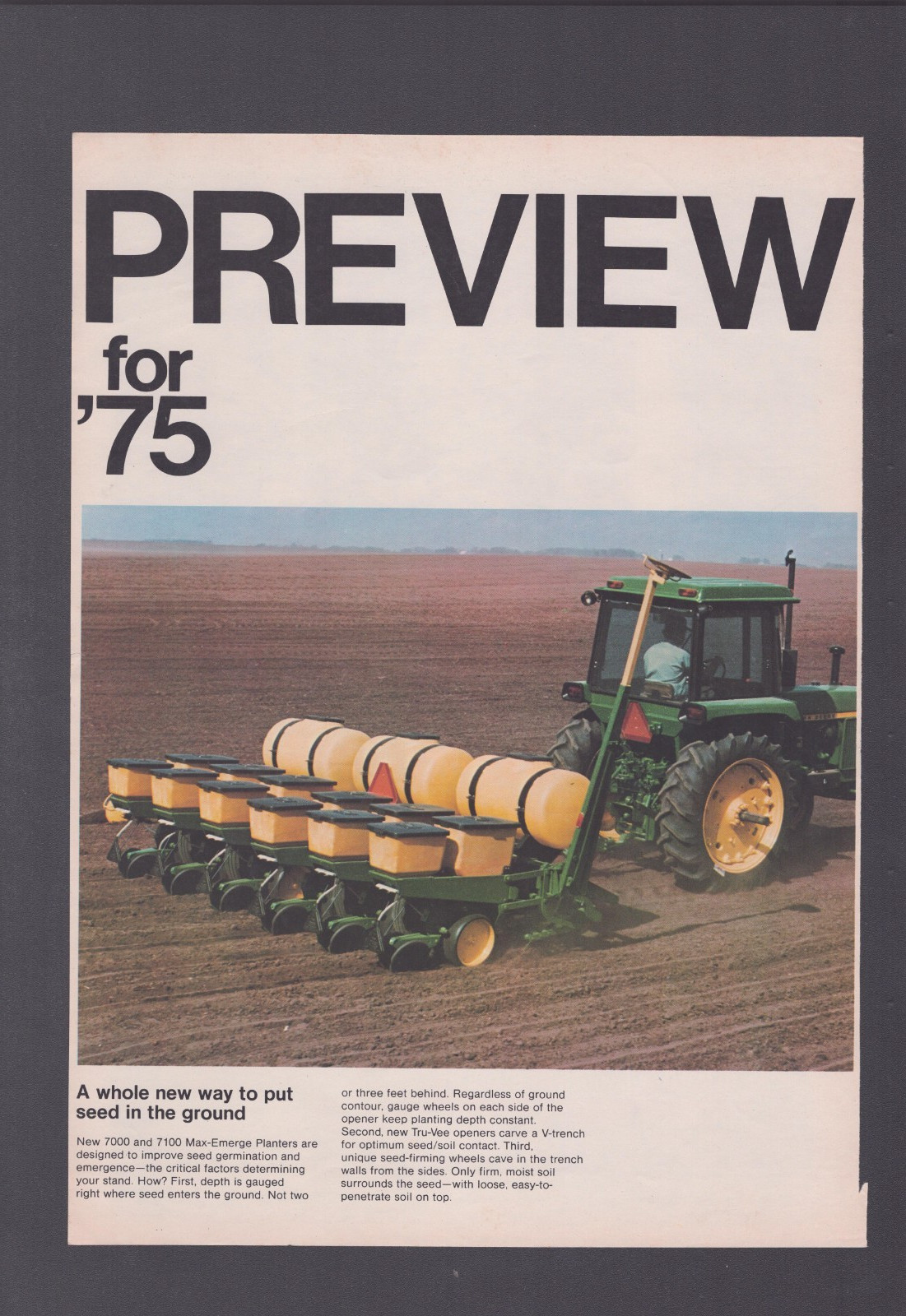 1974 Print Ad John Deere Preview for’75 Minnesota State Fair Ohio Farm Science