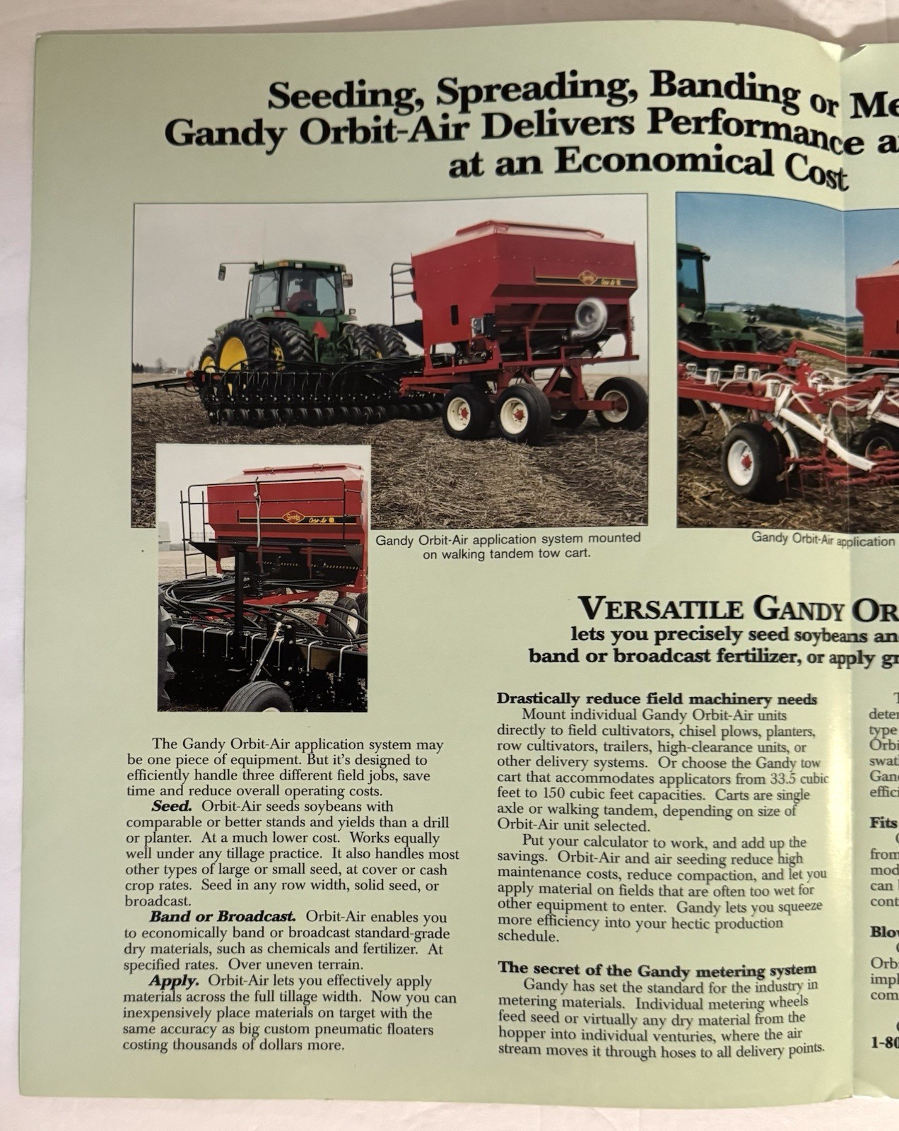 Vintage 1998 Grandy Orbit-Air Seeder Farm Equipment Dealer Sales Brochure