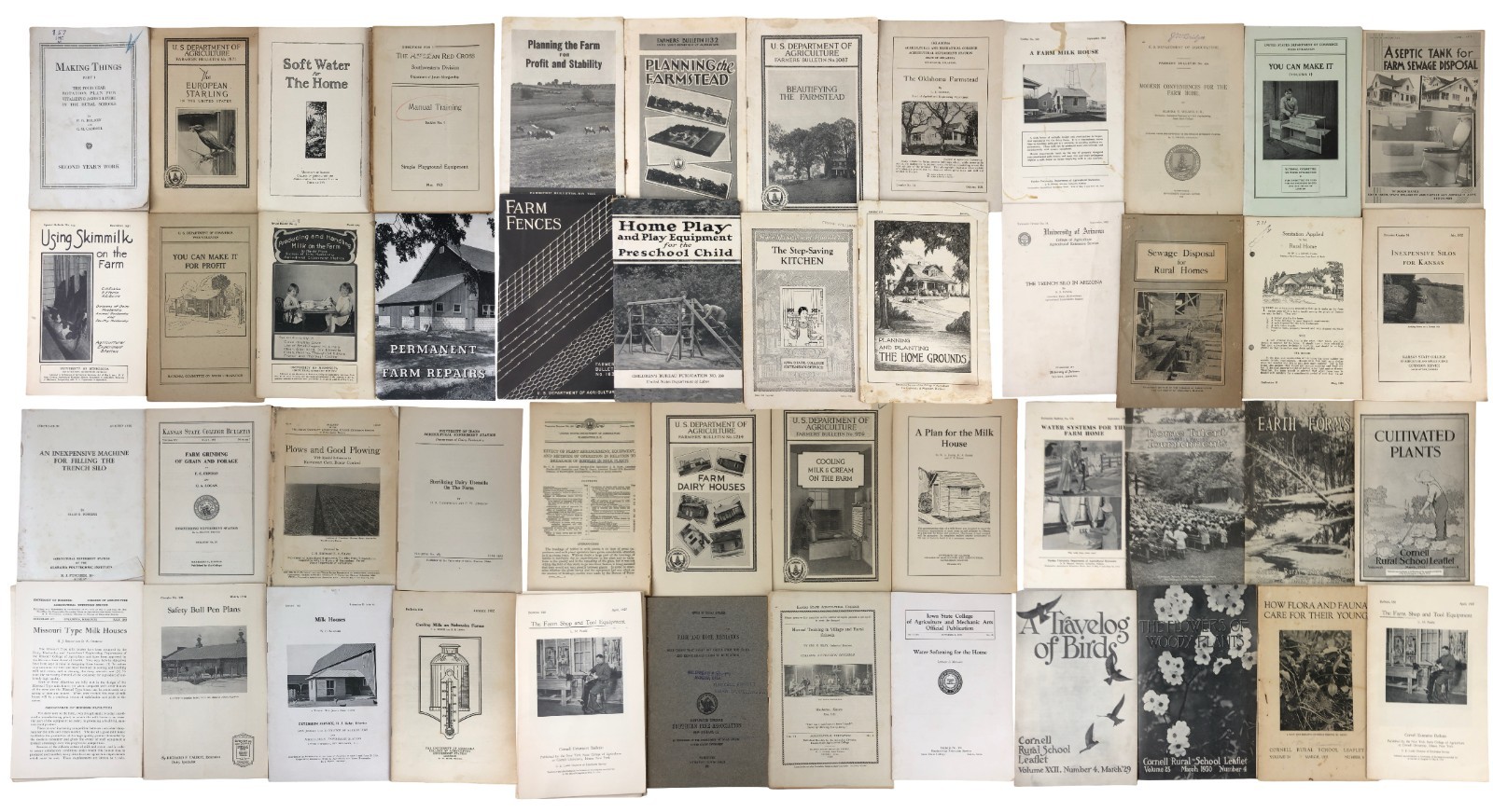 Lot 36 Antique Vtg USDA Farmer Bulletins Milk Plumbing Repairs Farmstead Dairy