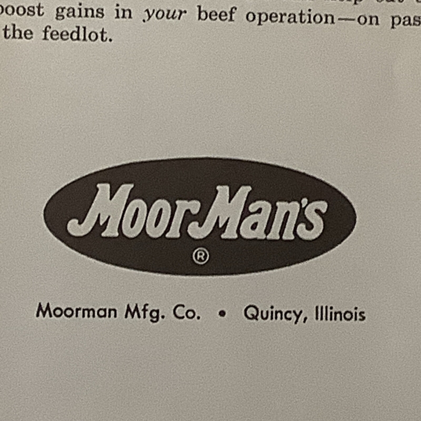 Vintage Moor Man’s Poster Quincy Illinois Piglets INV-AA01L