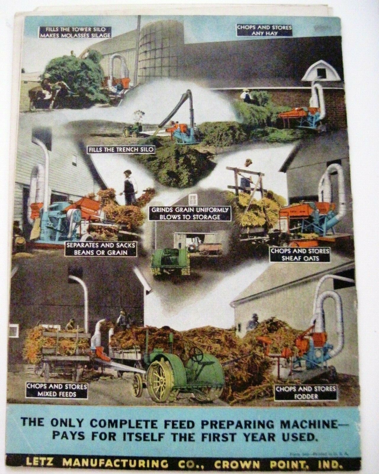 1939 Catalog “Letz” Farm Equipment w/ (4) Pamphlets – Describes Cows Stomach *