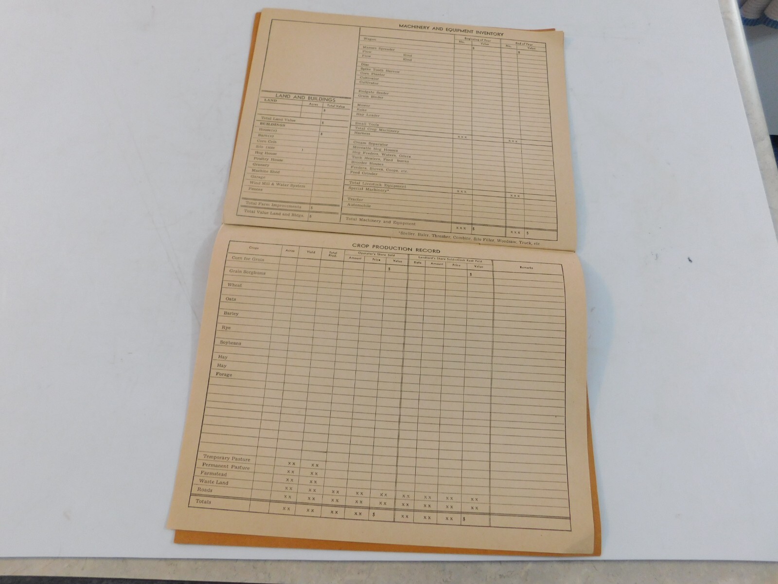 1950 FARM RECORD BOOK UNUSED BREHM PUBLISHING CO NEB WYO COLORADO S. DAKOTA RARE