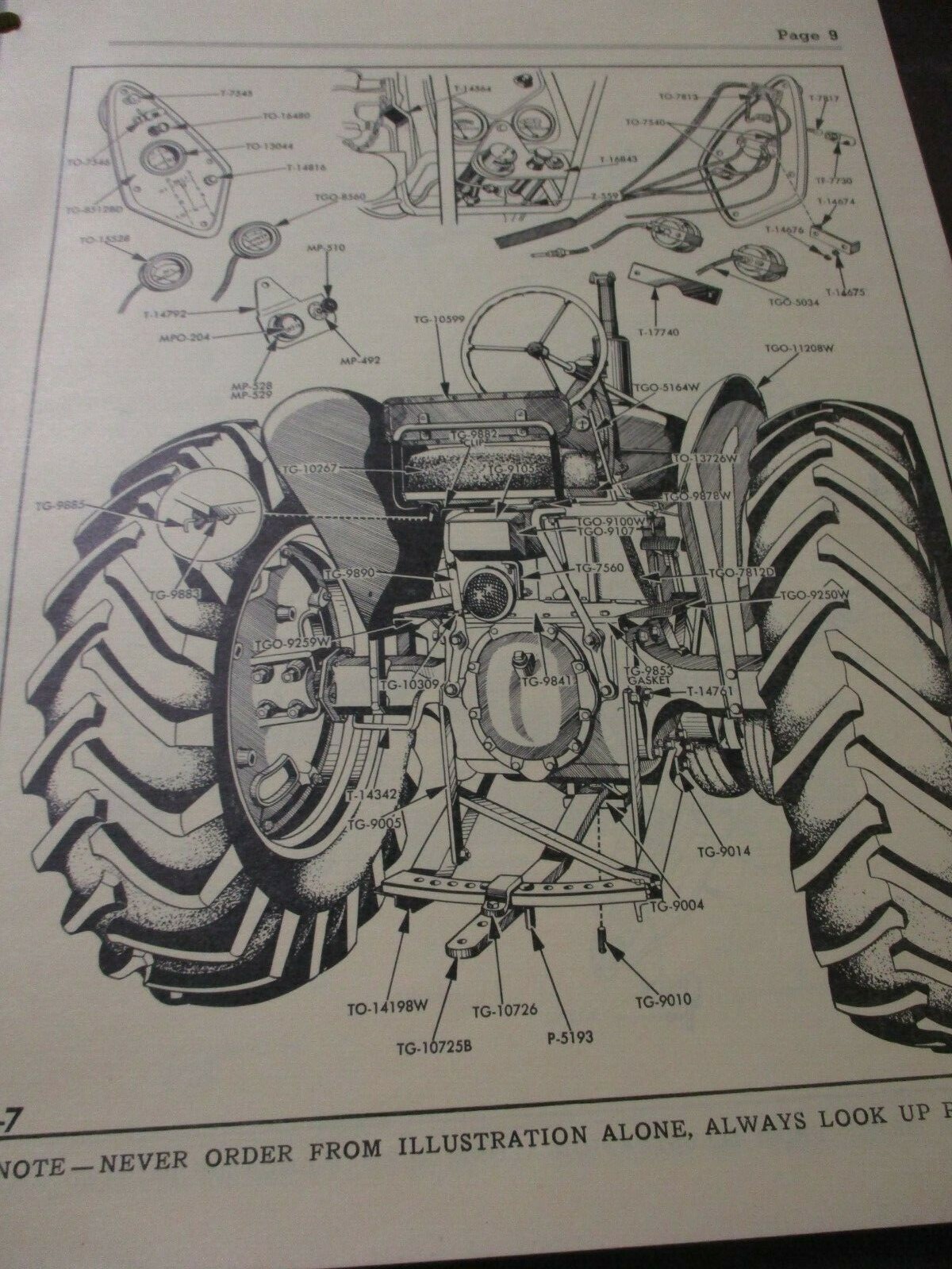 Cockshutt “Golden Eagle” Diesel Tractor Parts List 1957