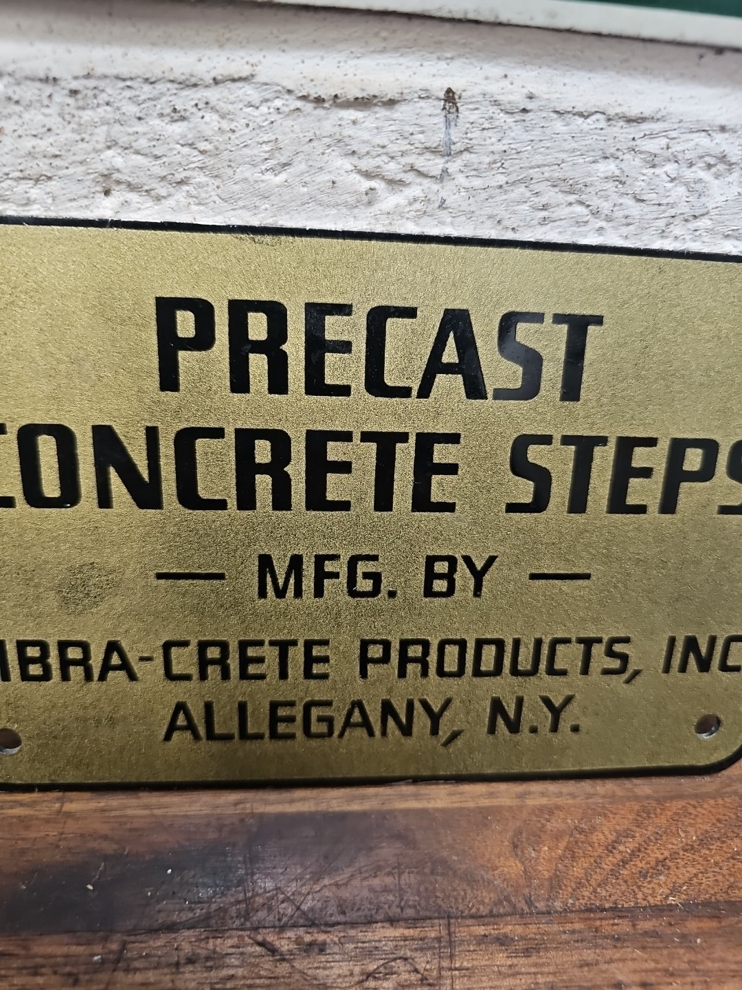 L43- Vintage 7×4.5″ aluminum PRECAST CONCRETE STEPS Mfg by VIBRA-CRETE