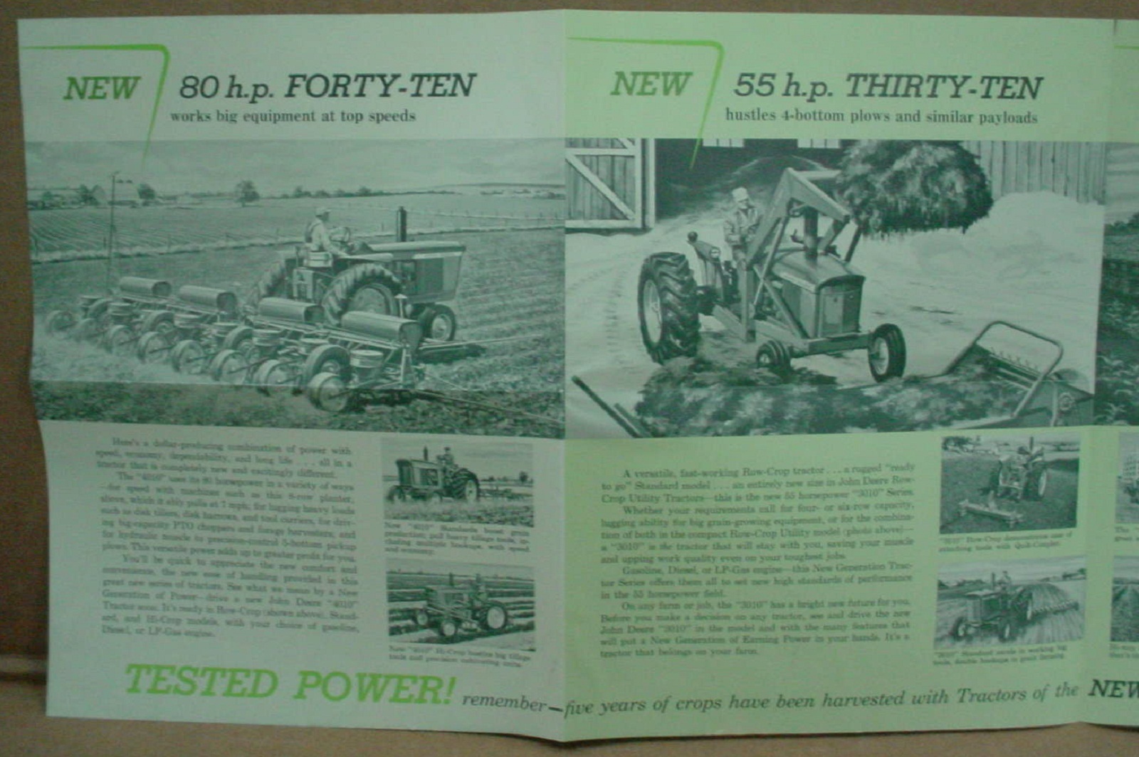 Old John Deere Tractor Brochure Ten-Ten Twenty-Ten Thirty-Ten Forty-Ten