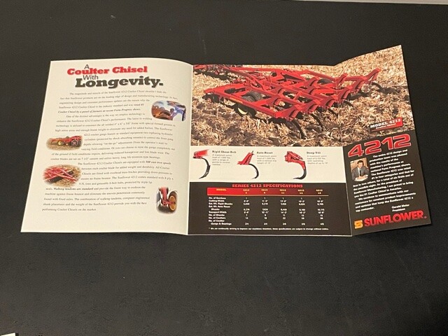 Sunflower Series 2000 Chisel Plow & 4200 Coulter Chisels Dealer’s Brochure