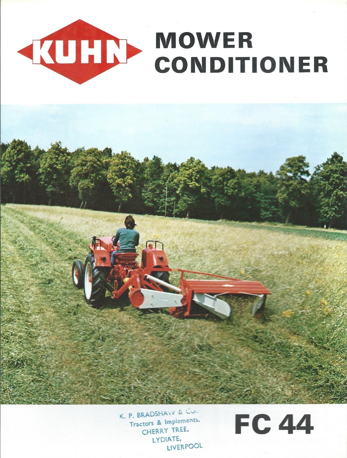 Farm Equipment Brochure – Kuhn – FC 44 – Mower Conditioner – c1970’s (F6187)