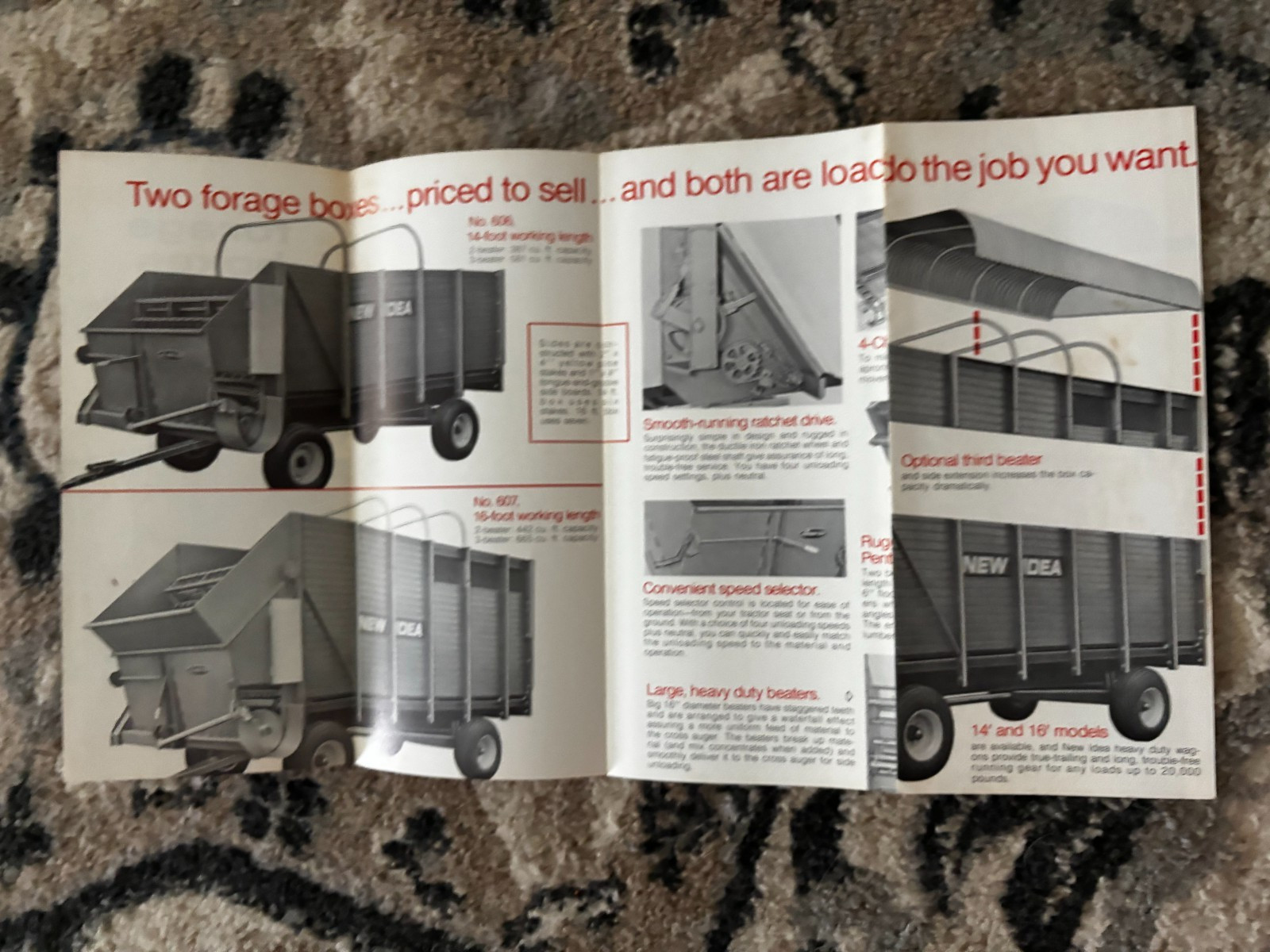 New Idea Forage Boxes Wagons For 1972 Brochure DCPA26