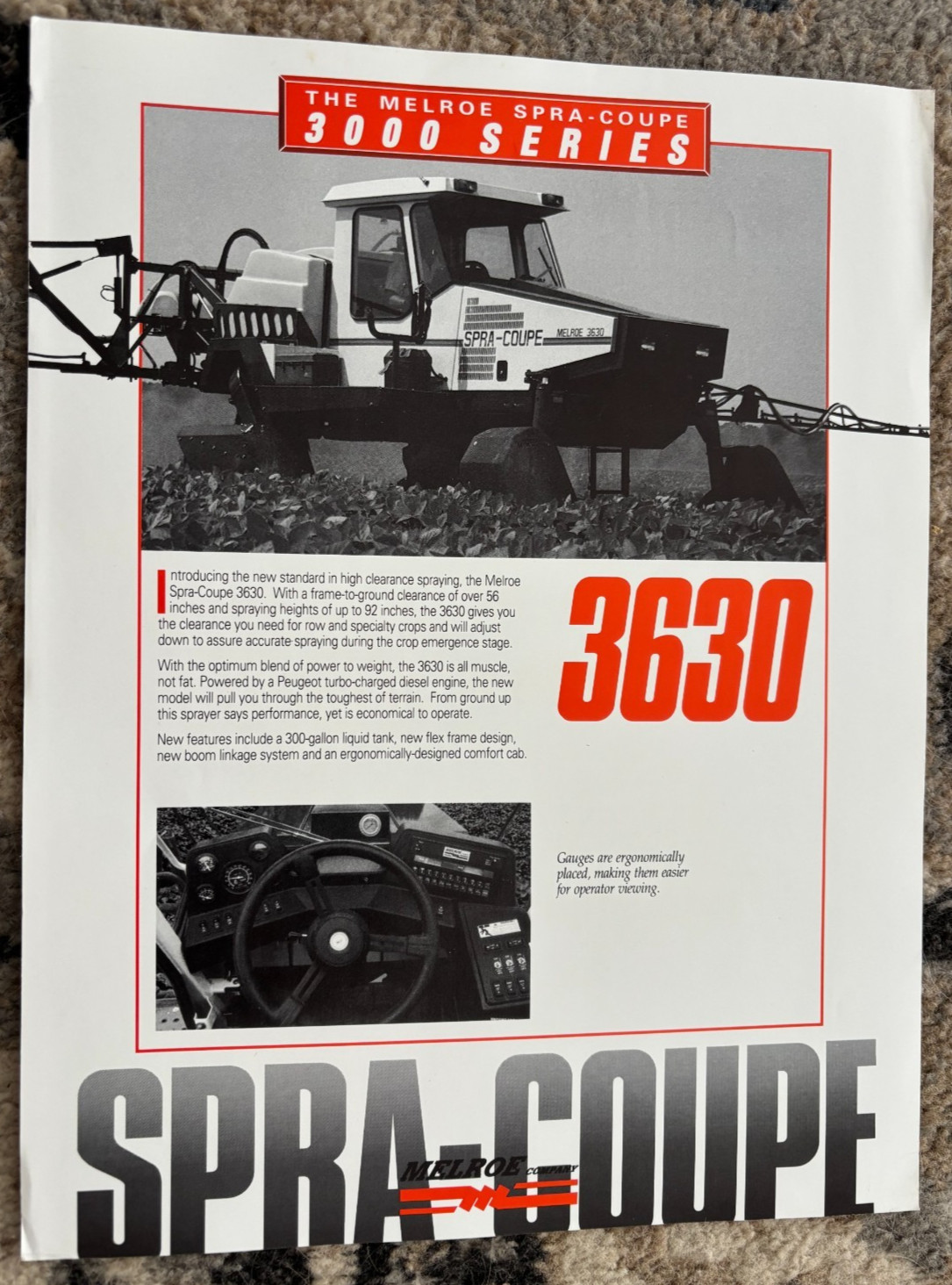 Melroe Spra-Coupe 3000 Series Sprayers for 1993 Brochure AMIL26