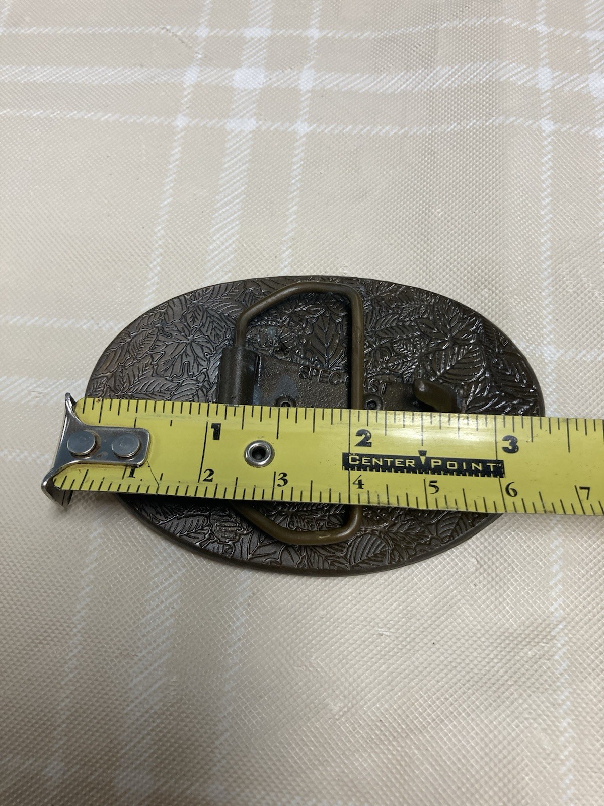 Vtg Dekalb Spec-Cast Flying Corn Logo Belt Buckle