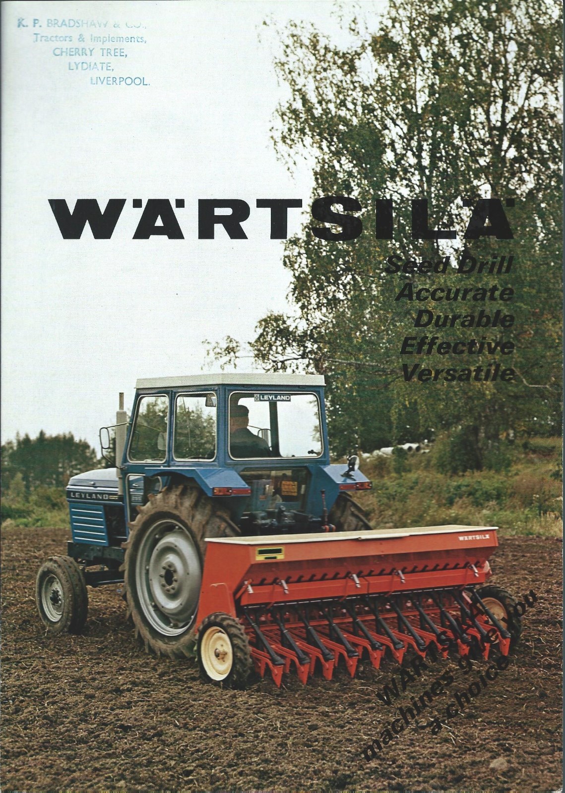 Farm Equipment Brochure – Wartsila – Seed Drill – c1970’s (F5671)