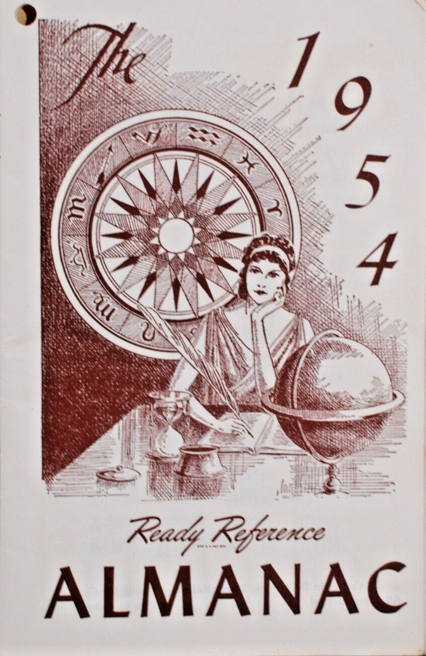 Davco Farmer’s Almanac 1954 Davison Chemical Company Red Cover