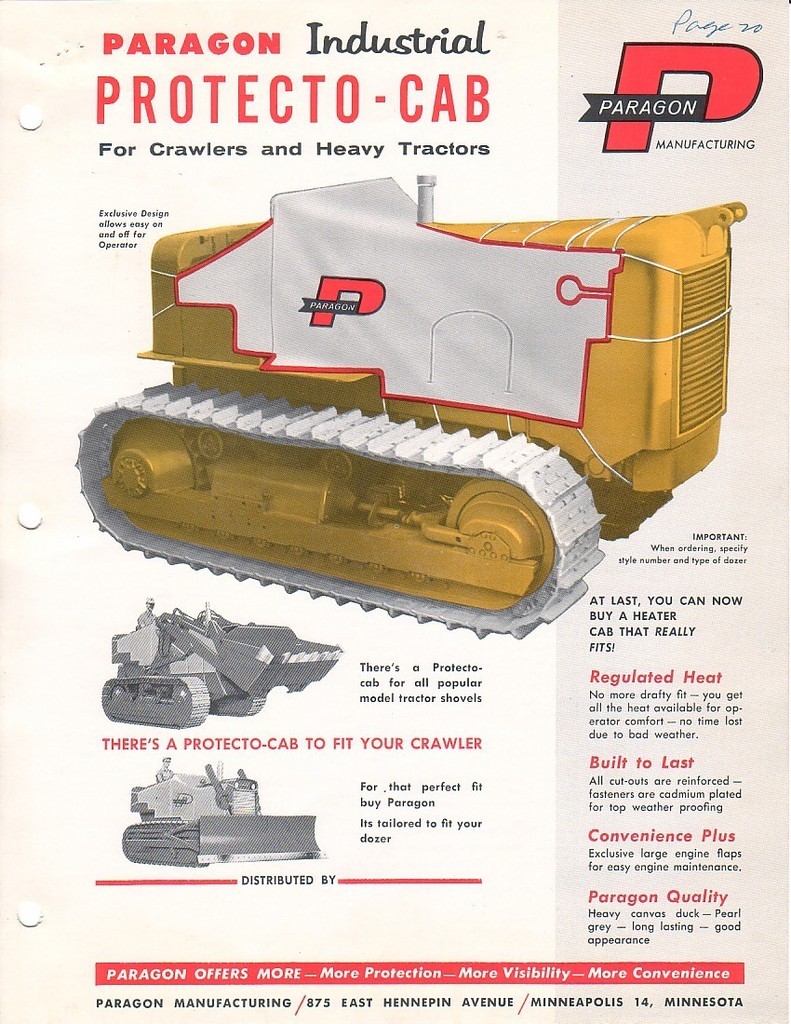 Farm Equipment Brochure – Paragon – Tractor Cab Cover Heater – 1960’s (F1291)