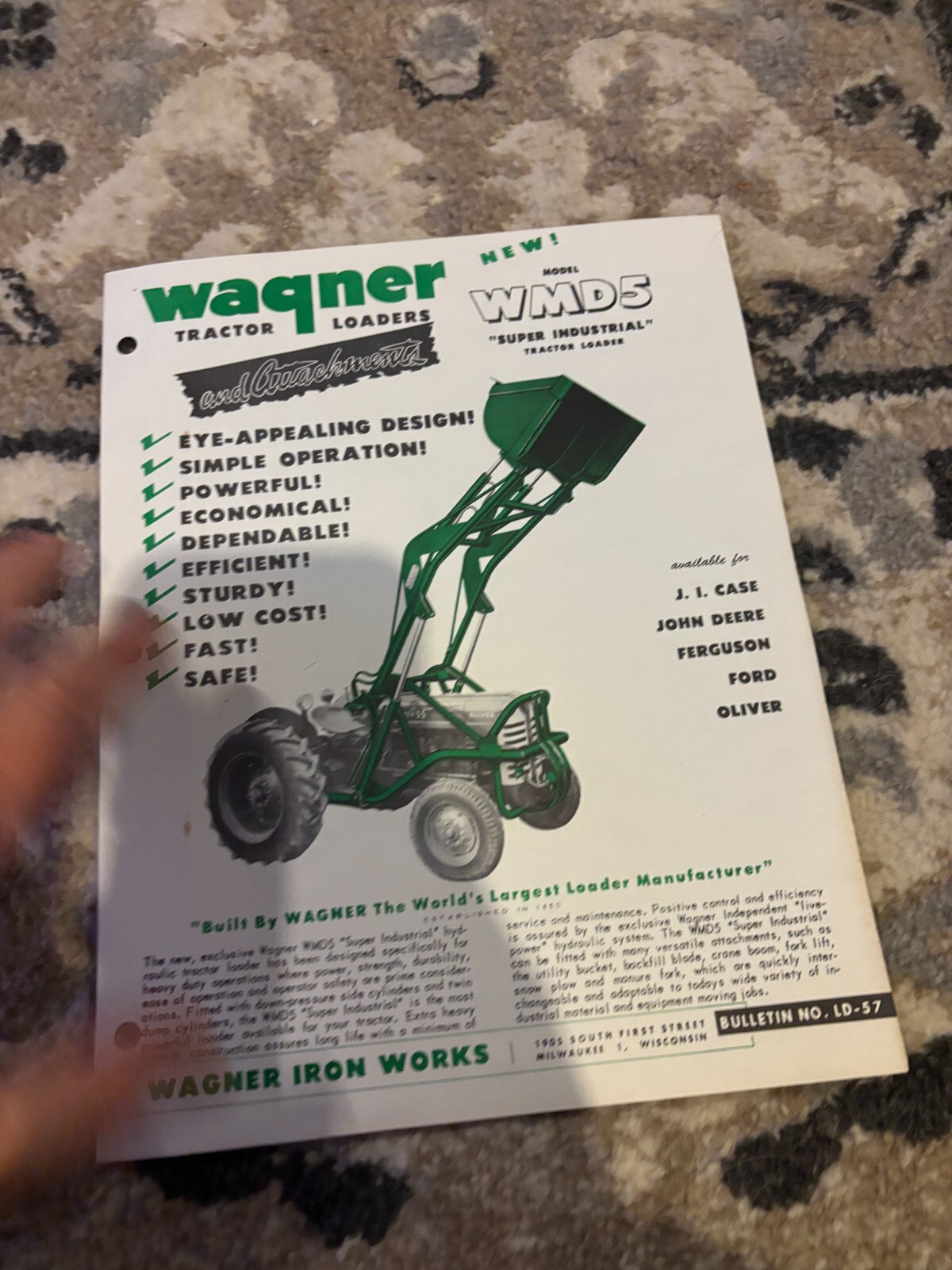 Wagner WMD5 Tractor Loader Brochure FCCA25