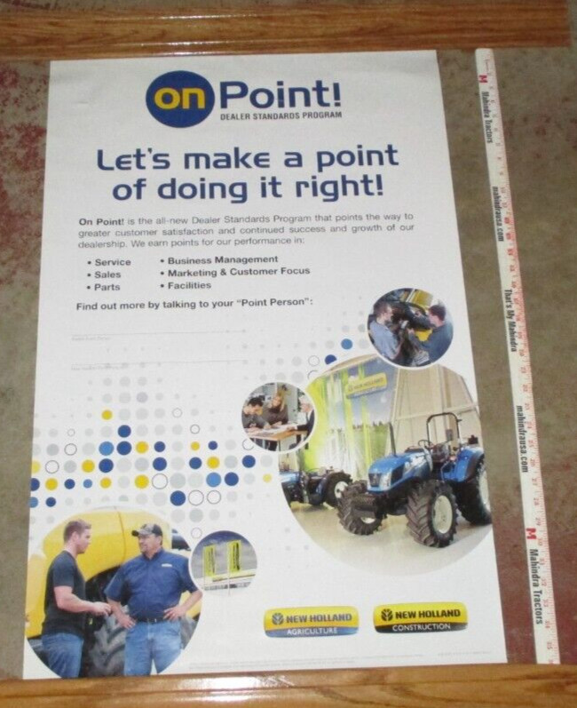 *New Holland “Dealer Standards” with/T4.105 Tractor Poster 23″x36″ 2015 ORIGINAL
