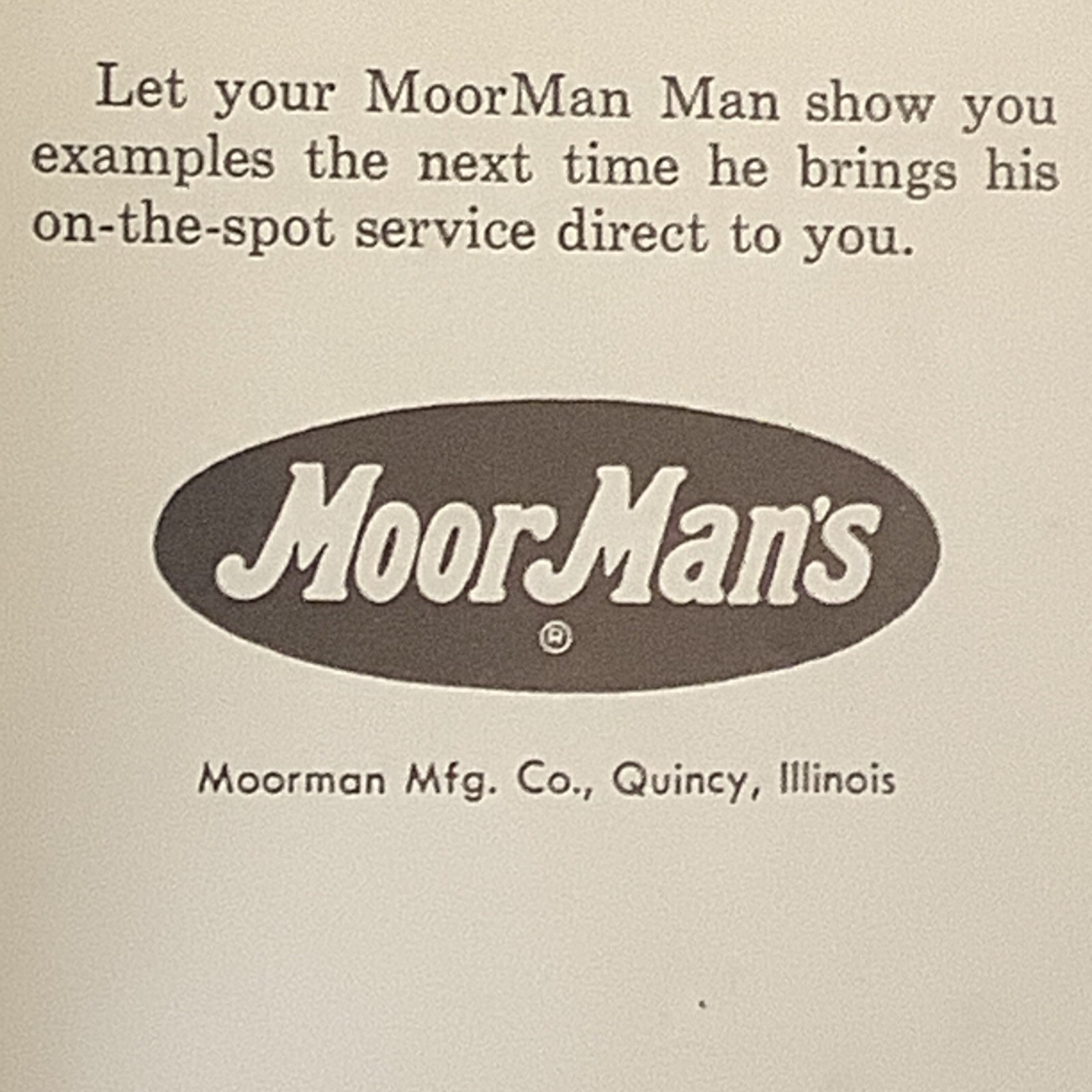 Vintage Moor Man’s Poster Quincy Illinois Feed INV-AA01W