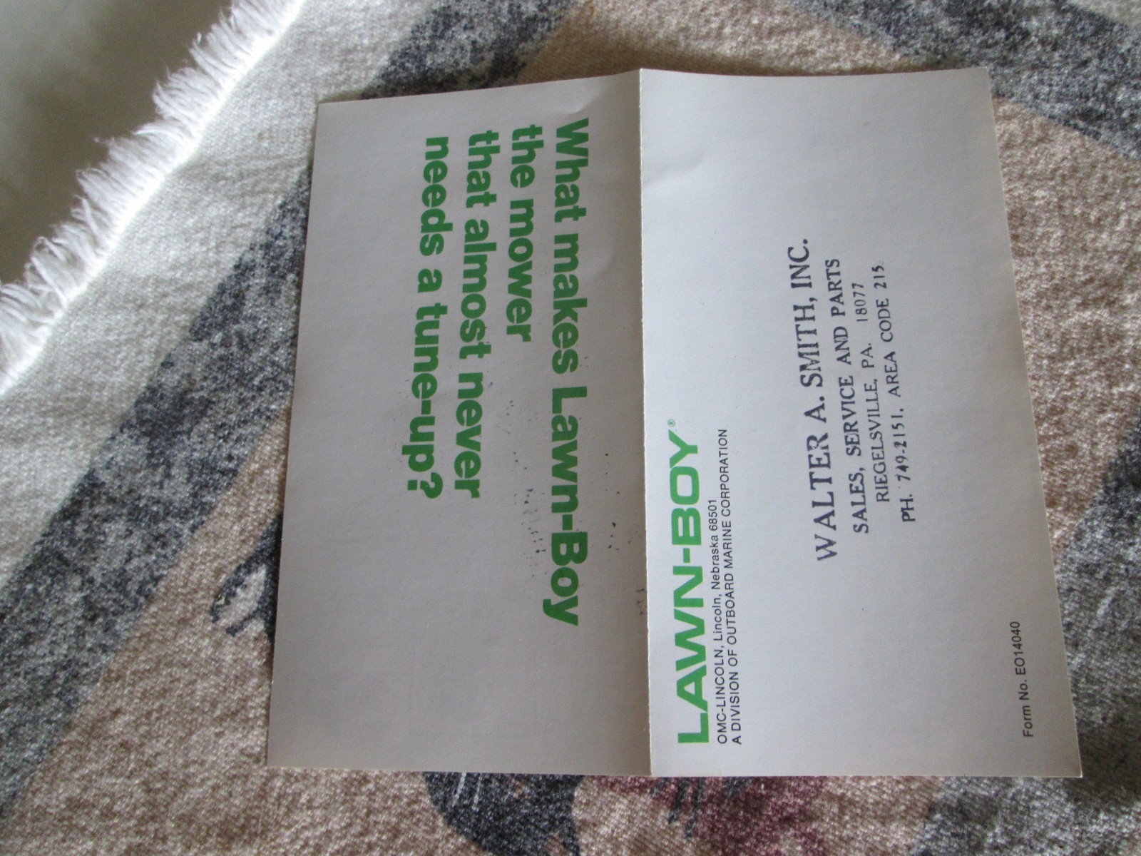 LAWN-BOY SOLID STATE IGNITION BROCHURE *** VINTAGE ORIGINAL