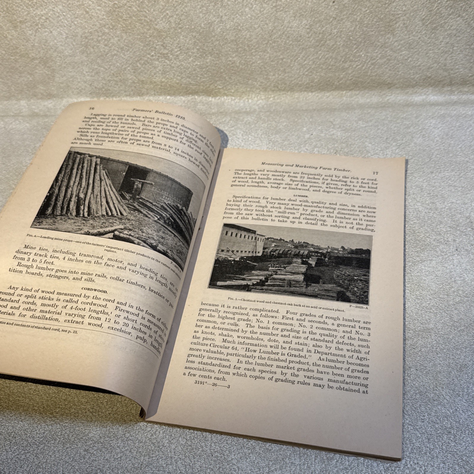 1921 Measuring & Marketing Farm Timber Farmers Bulletin 1210 No. 75