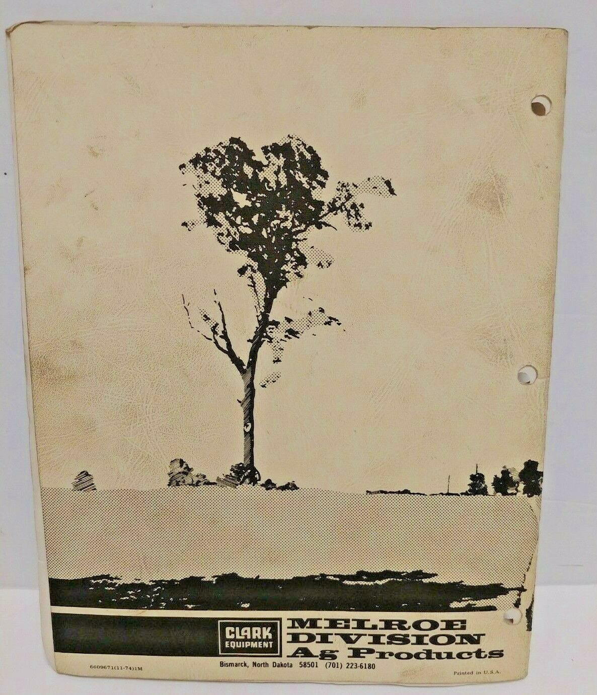 Melroe Chisel Plow 503 Series Original Owner’s Manual Clark Equipment