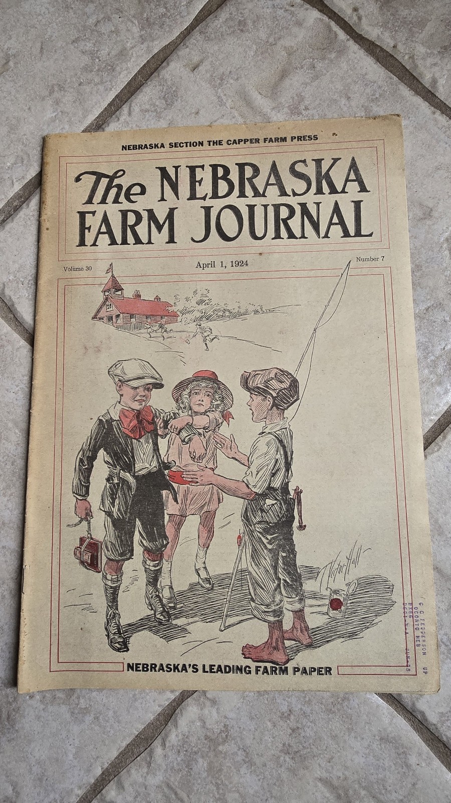 14 Lot/Rare 1923-1924 Nebraska Farm Journals-Capper Farm Press-Vintage Color Art