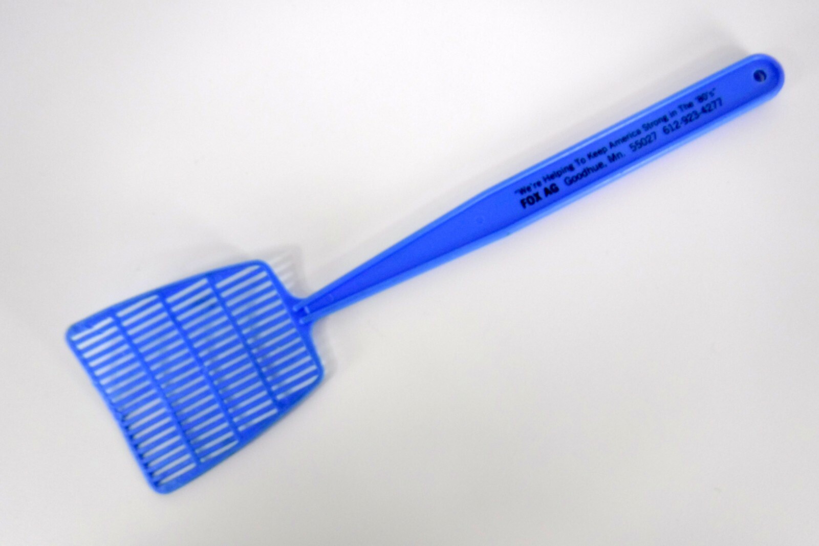 Vintage 1980’s Mini Fly Swatter Advertising Plastic Fox Ag Goodhue MN Farming