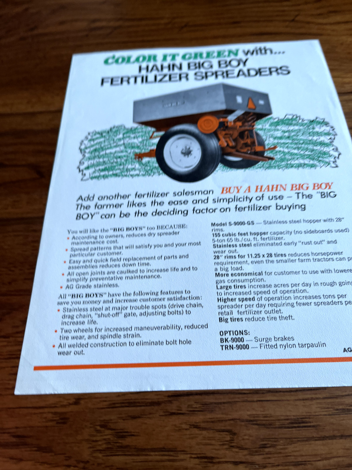 Hahn Big Boy Spreader Brochure BAOH