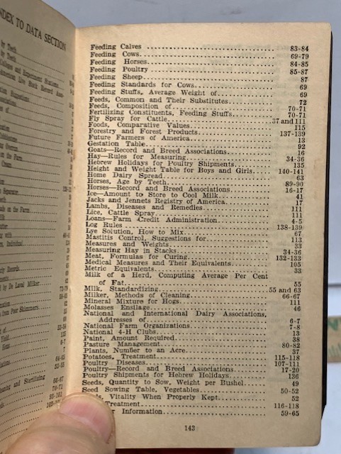 1939 DELAVAL DIARY & FARMERS POCKET HANDBOOK USEFUL INFO 148 PAGES 4.75’X2.75”.
