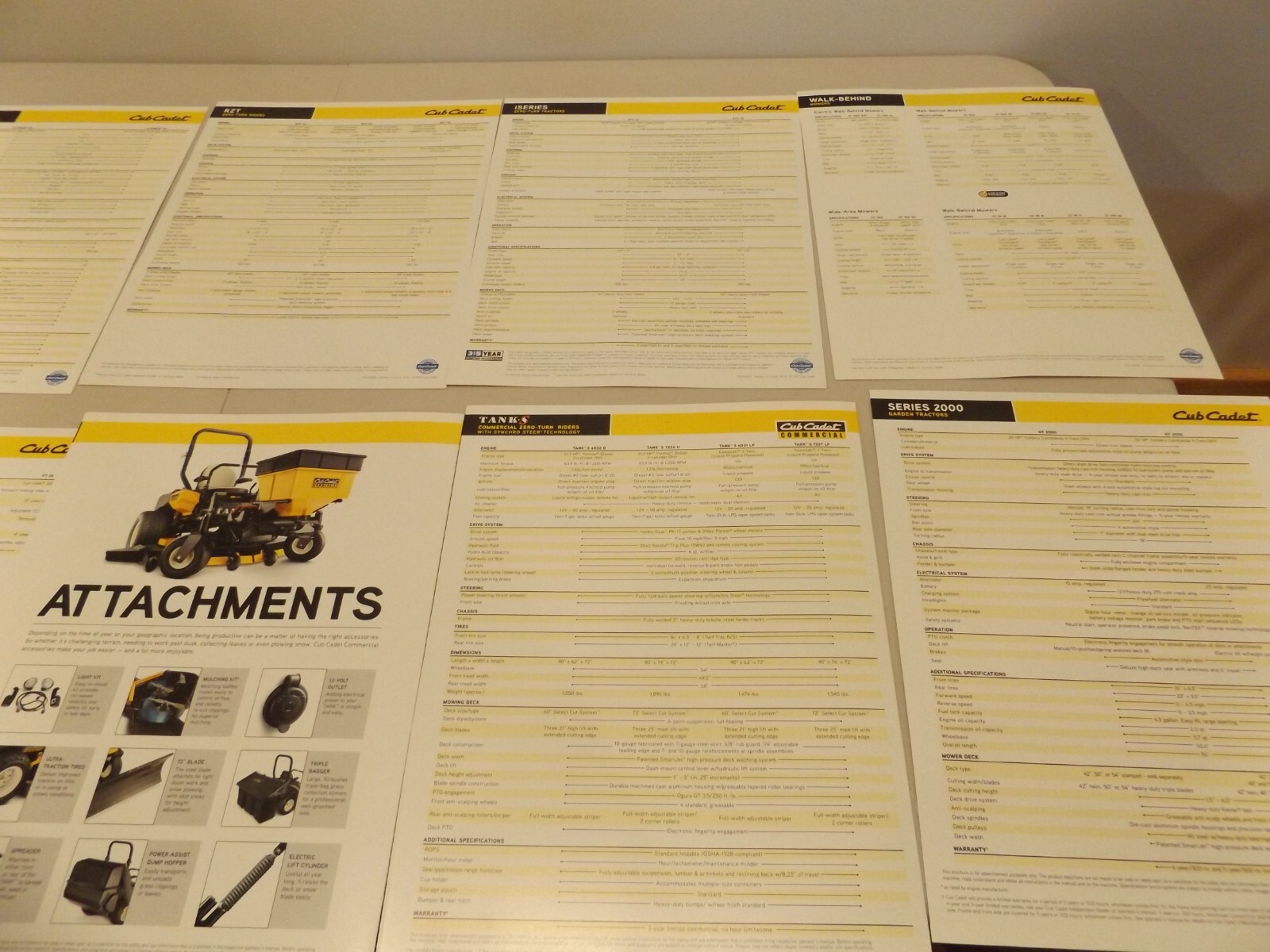 11-pc. CUB CADET MOWERS, TRACTORS, WALK-BEHIND MOWERS, 2011