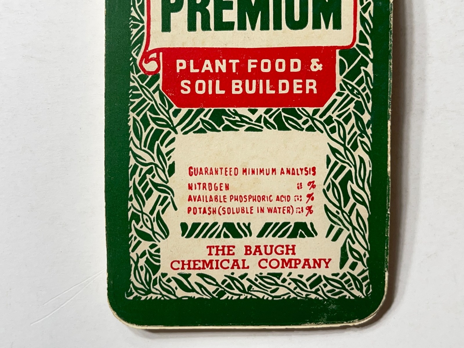Vintage Original – Baugh’s Premium Plant Food & Soil Builder Notepad AD Booklet