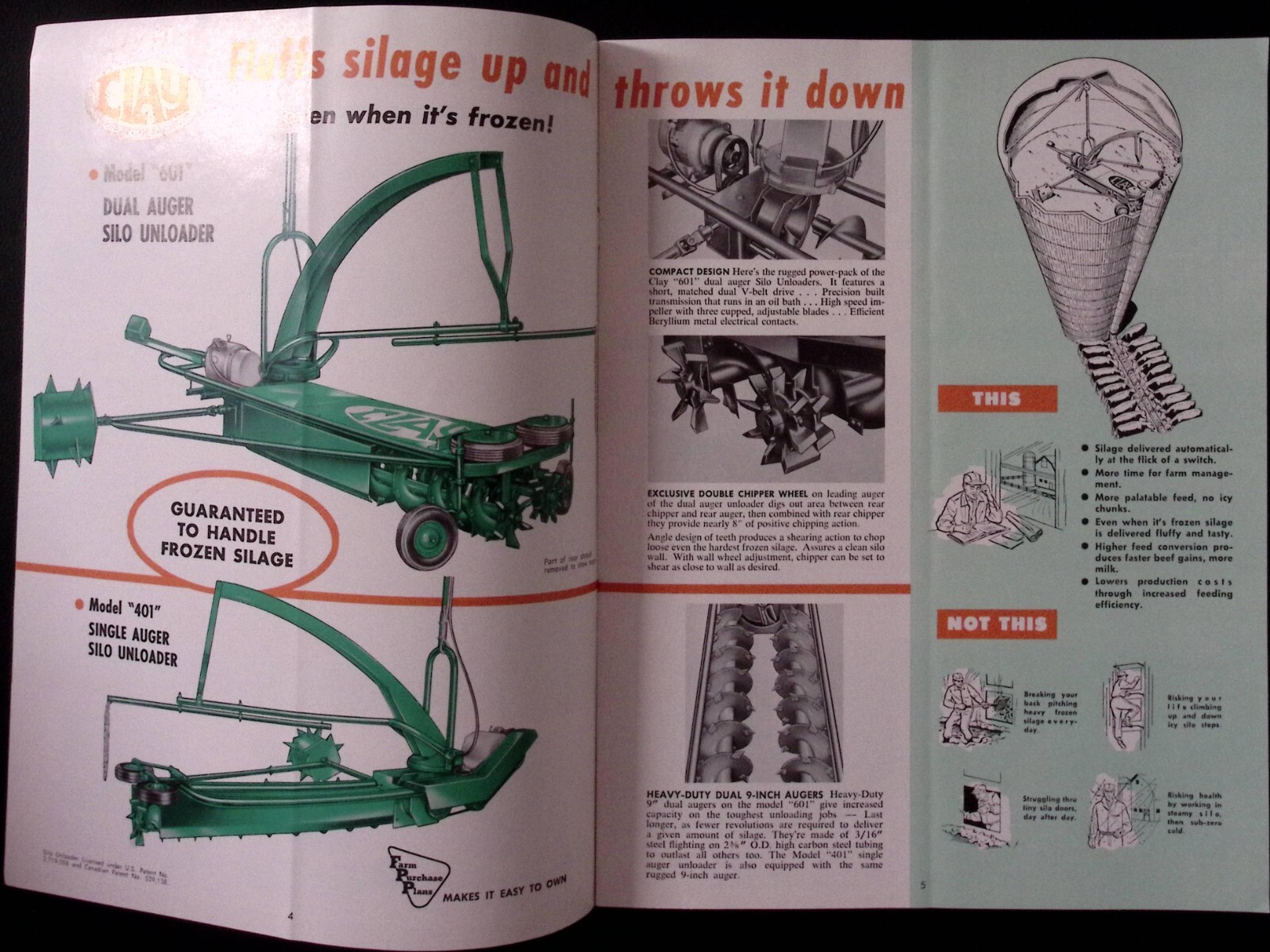 1950s Clay Pushbutton Faming Automated Feeding Systems for Cattle Brochure