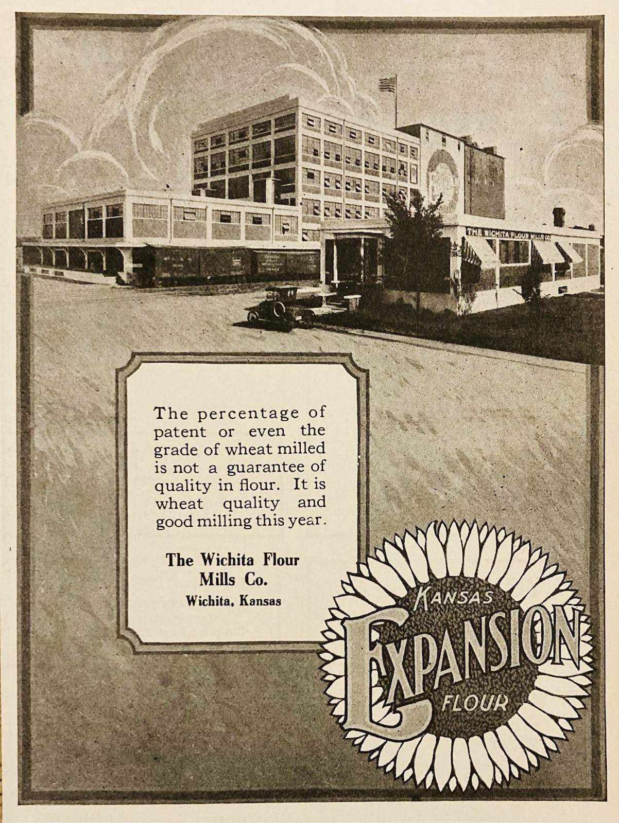 1919 AD.(PC9)~WICHITA FLOUR MILLS CO. KS. KANSAS EXPANSION FLOUR