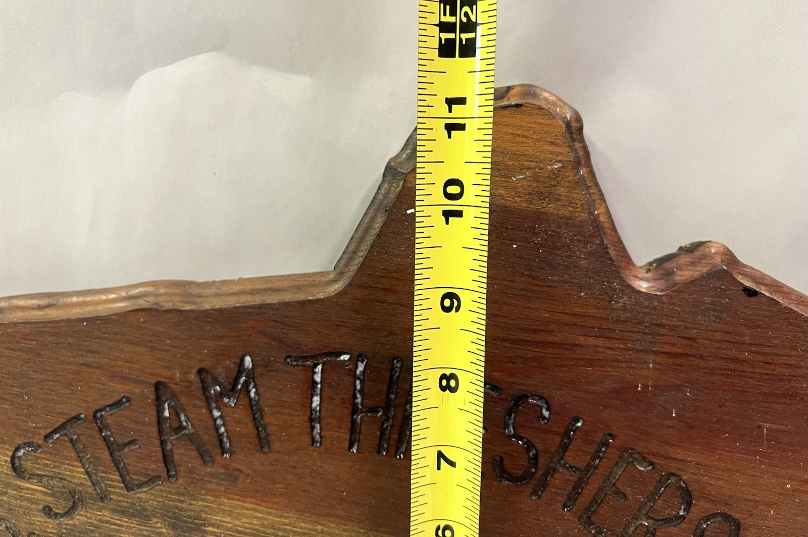 VINTAGE 1981 DARKE COUNTY STEAM THRESHERS ASSOC GREENVILLE OHIO 22″ WOOD SIGN