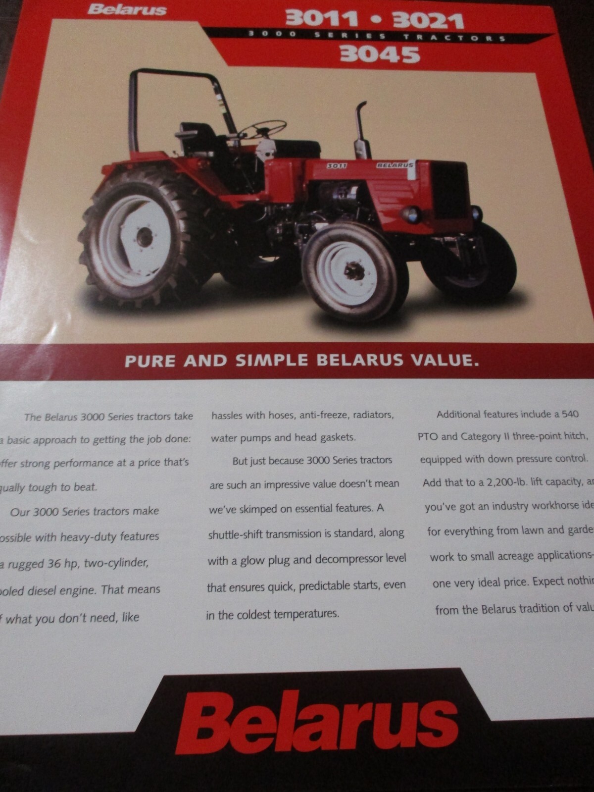 Belarus Tractors Sales/Specifications Brochures 7 items, Circa 1990’s