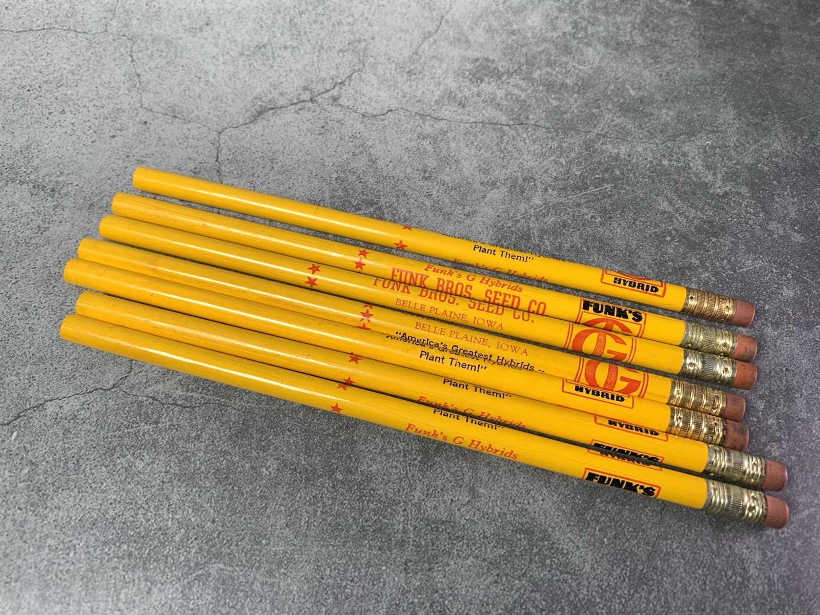 Belle Plaine, IA – Funk Bros. Seed Co | Seven Vintage Advertising Pencils