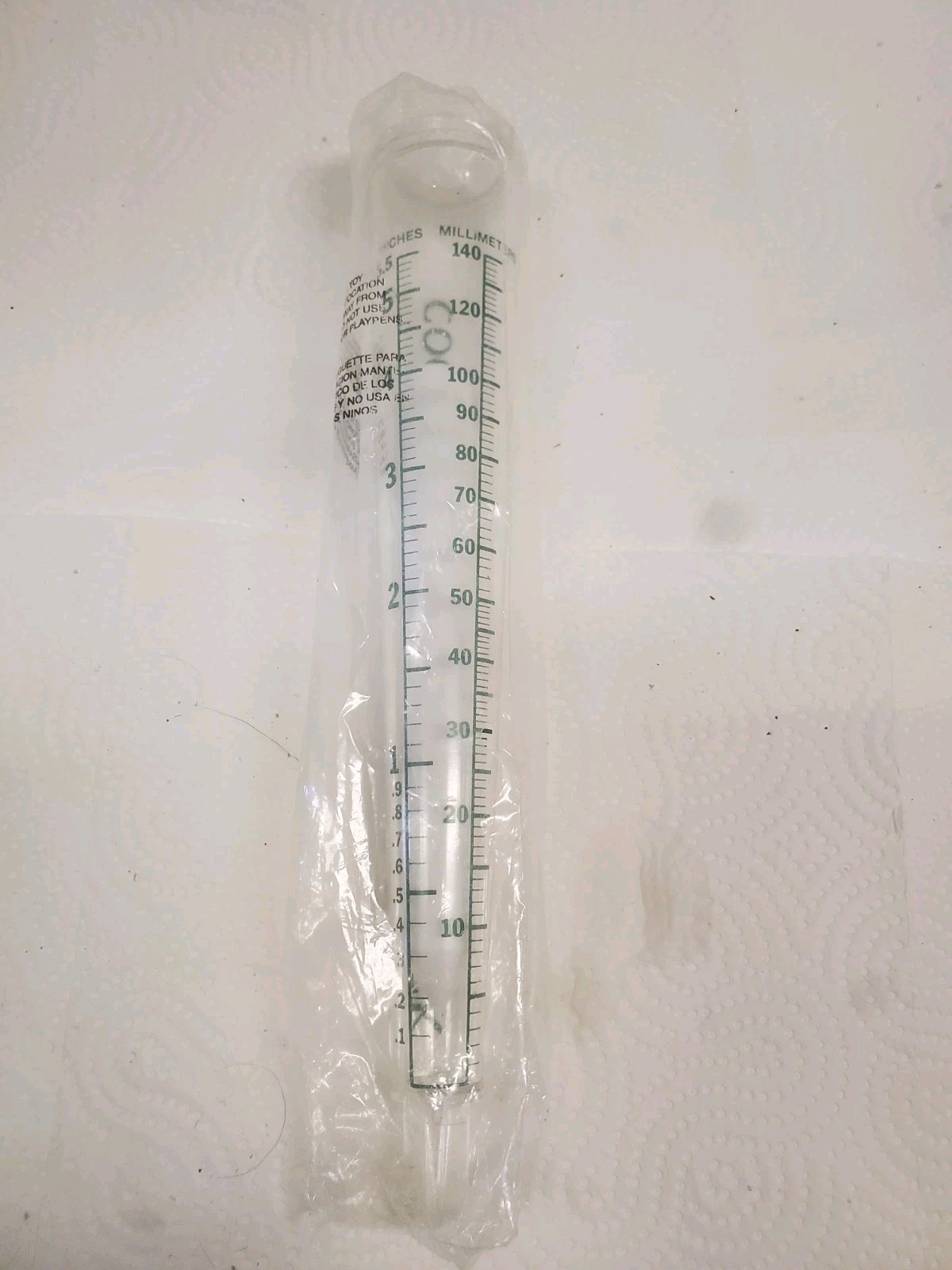 12″ Plastic Rain Guage Readlyn Shell Rock Coop Cooperative Iowa Farm Grain Feed