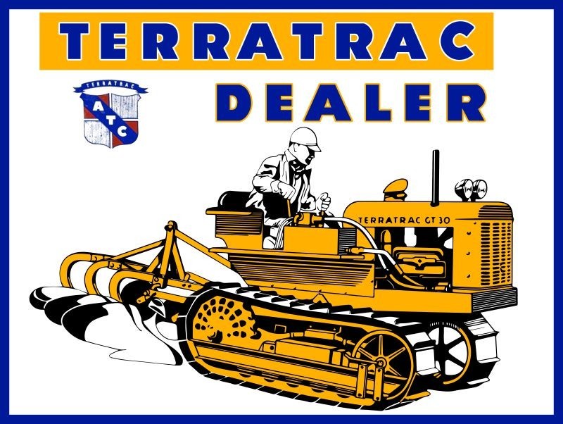 ATC Terratrac Industrial Tractor Dealer NEW METAL SIGN: 9×12″ Ships Free