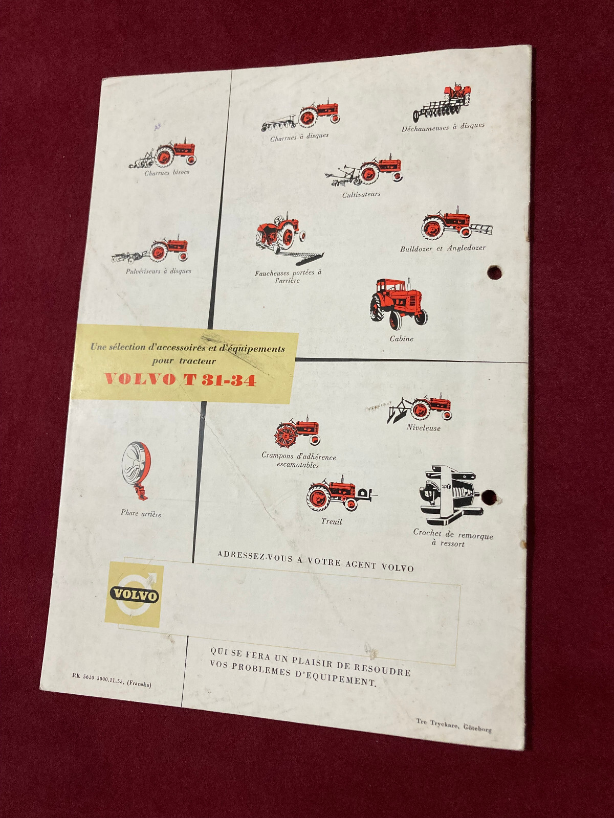 VOLVO T31 T34 Tractor OLD Catalogue/Brochure