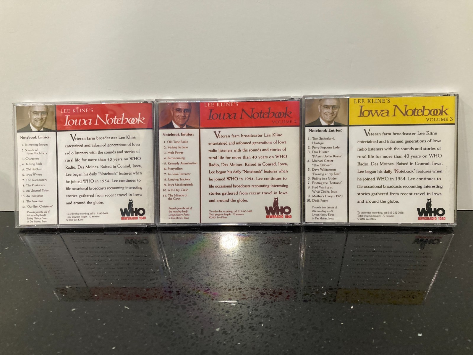 Set of 3 Lee Kline’s Iowa Notebook CD’s