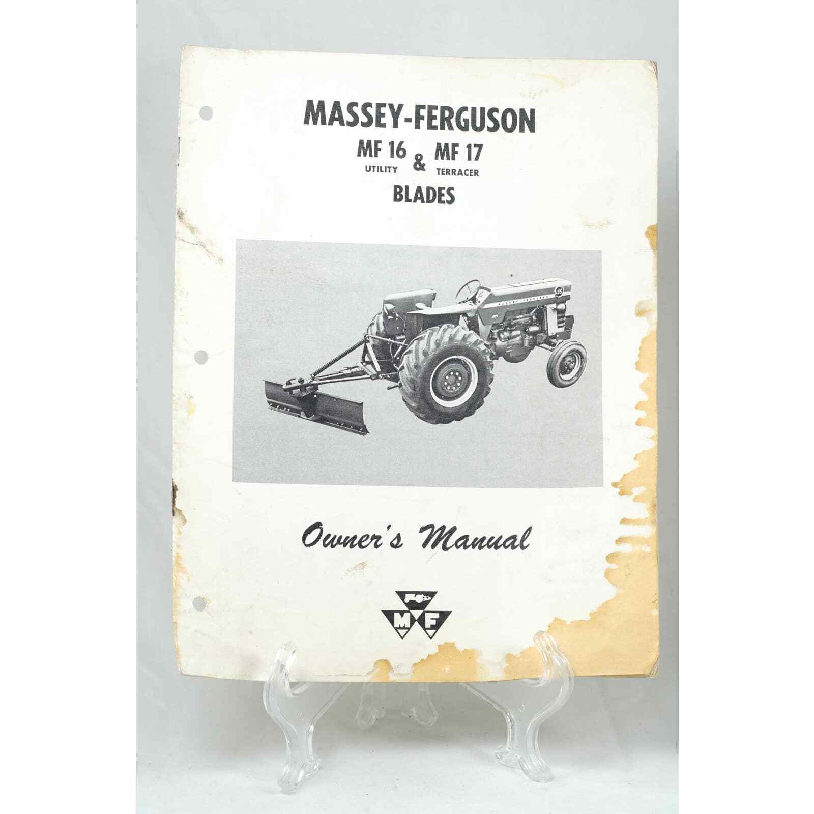 Massey Ferguson Tractor Manual For Utility Terracer Blades MF16/MF17 Blades