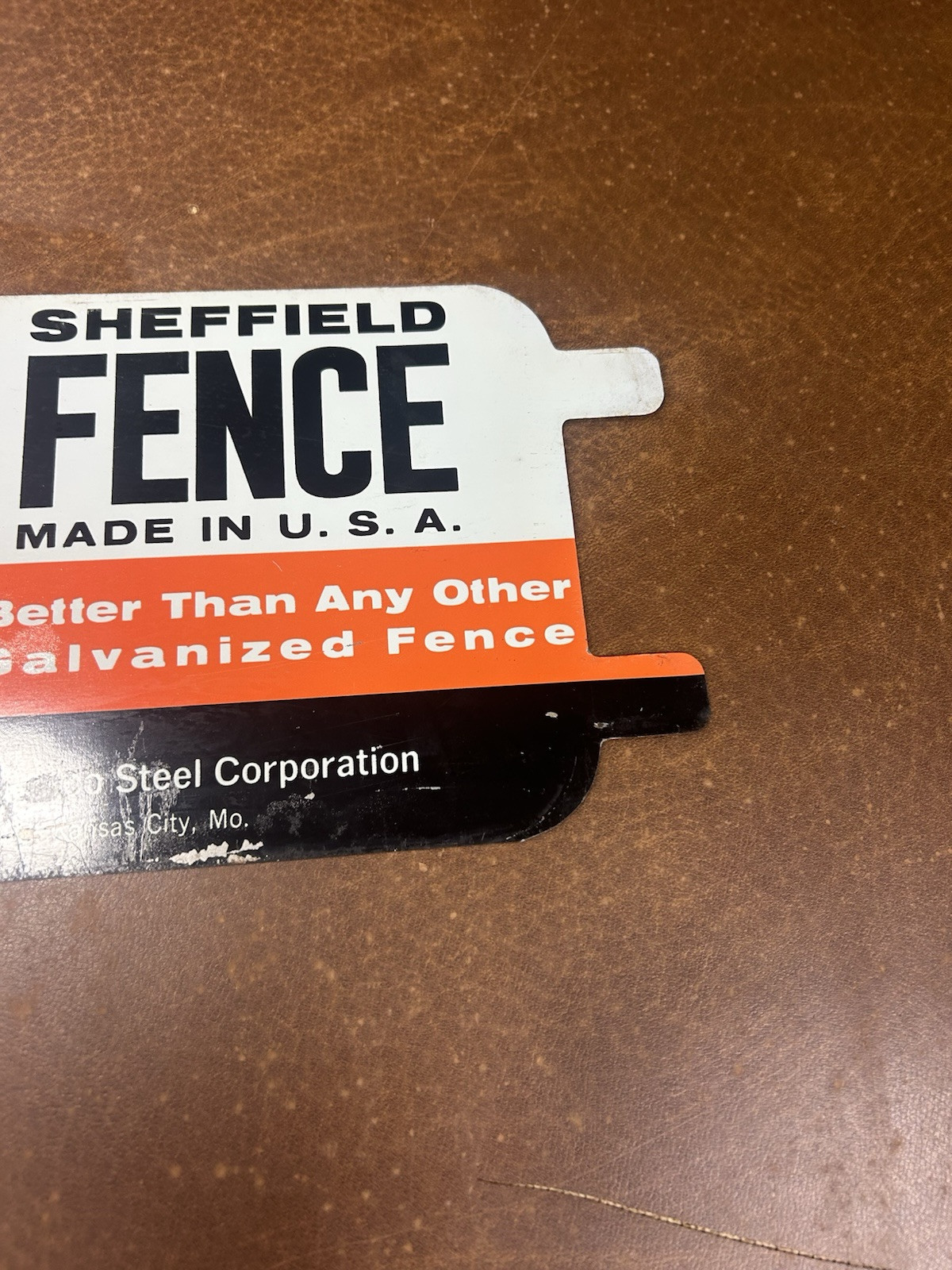 Original A to Z BRAND SHEFFIELD FENCE SIGN Double Sided 70’s 80’s NOS