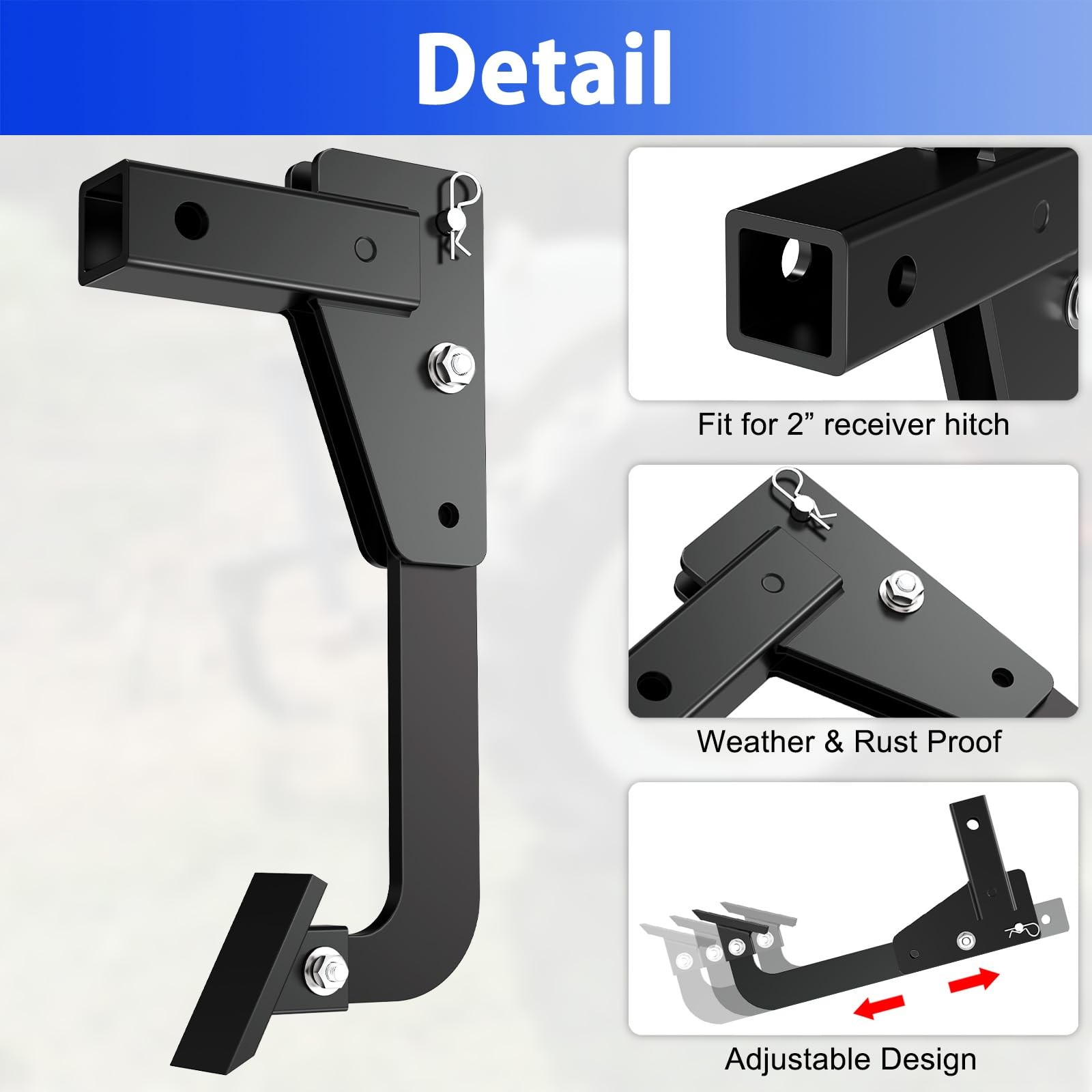 Hitch Mounted Ripper for ATV/UTV Tractor Lawn Mower Fit 2″ Receiver 3 Point H…